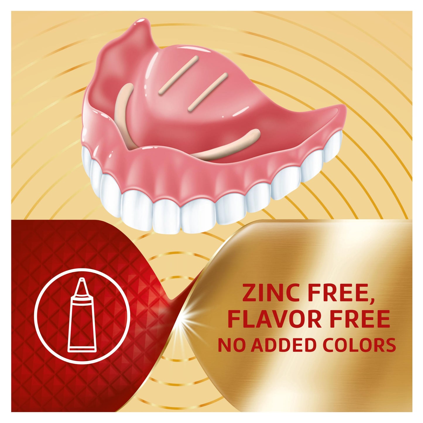 Super Poligrip Power Max Power Hold plus Seal Denture Adhesive Cream, Denture Cream for Secure Hold and Food Seal, Flavor Free - 2.2 oz