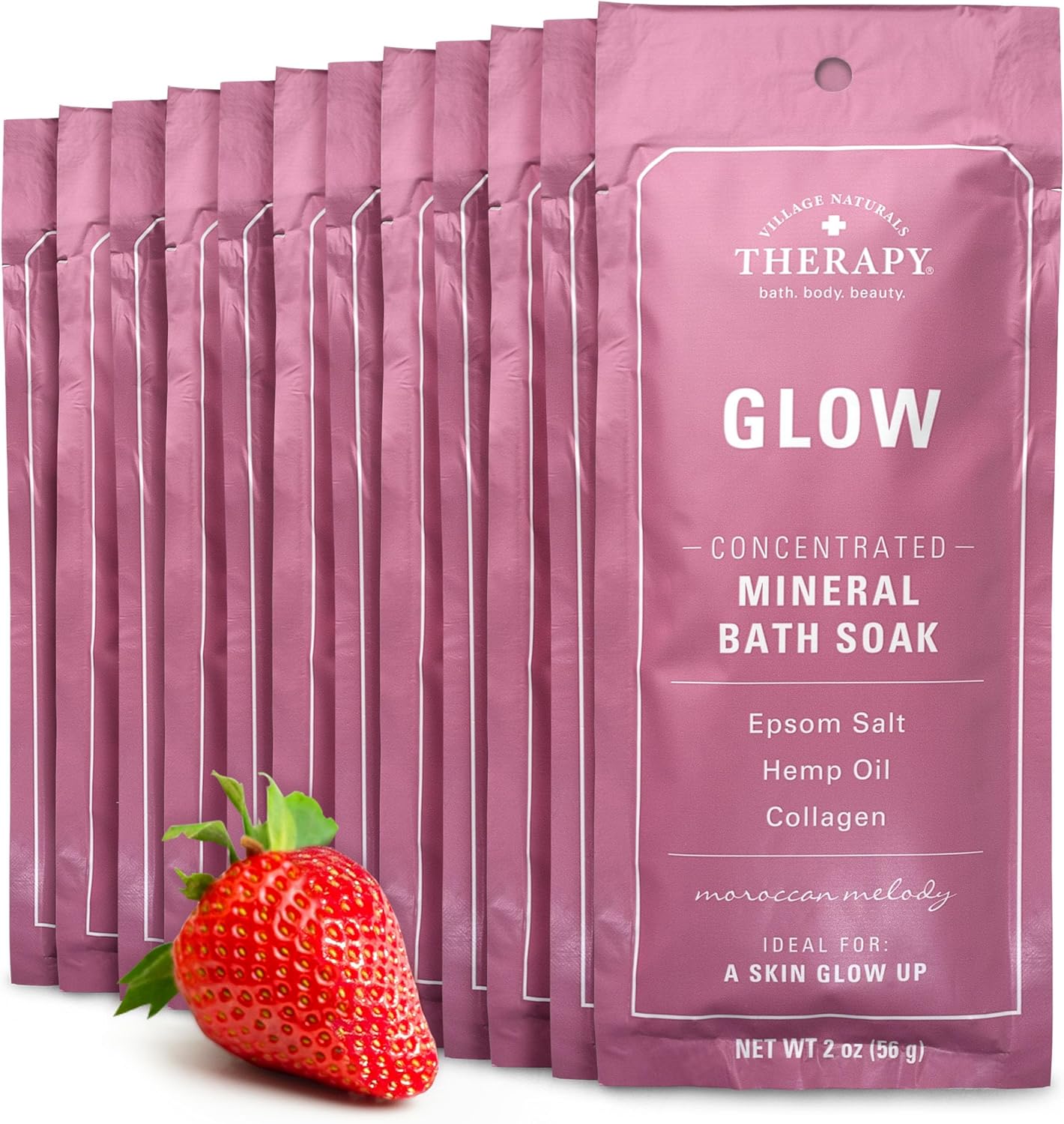 Village Naturals Moroccan Melody Mineral Bath Soak - 2 oz, 12-Pack for Relaxation