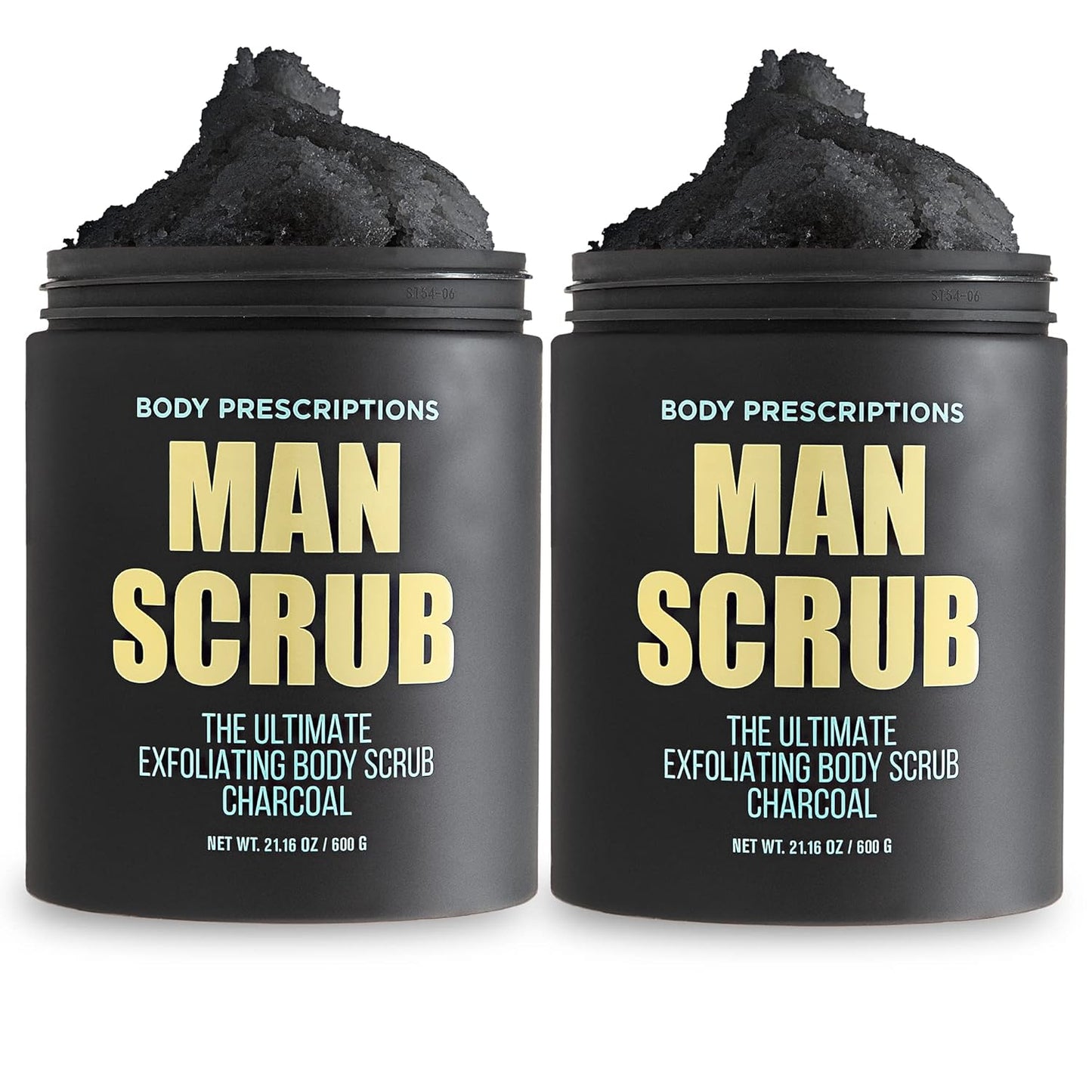 Men’s Charcoal Exfoliating Body Scrub – 21oz Cleansing Wash for All Skin Types