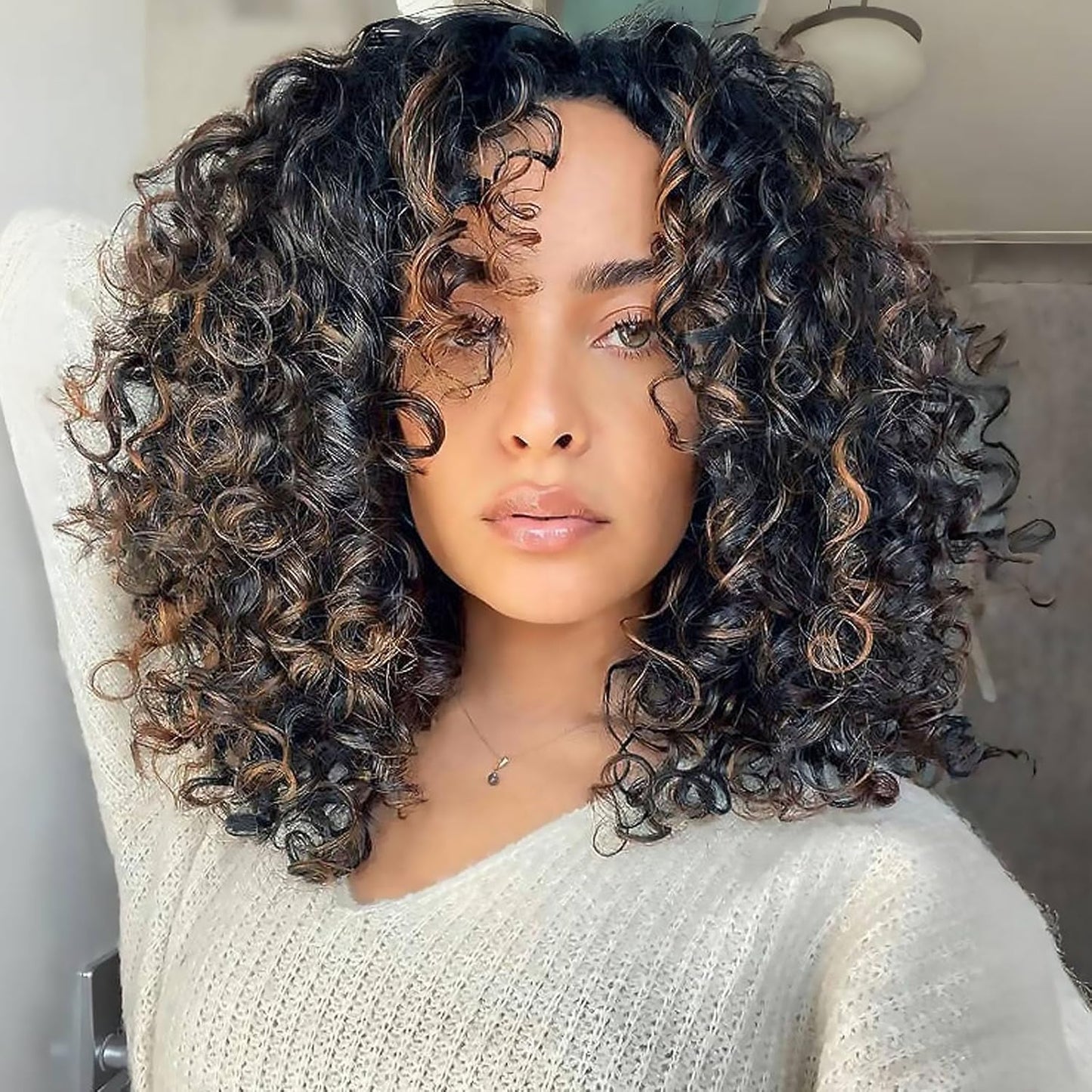 GoGo Curl Crochet Hair 10 Inch - 8 Packs Ombre Brown Water Wave Extensions for Black Women