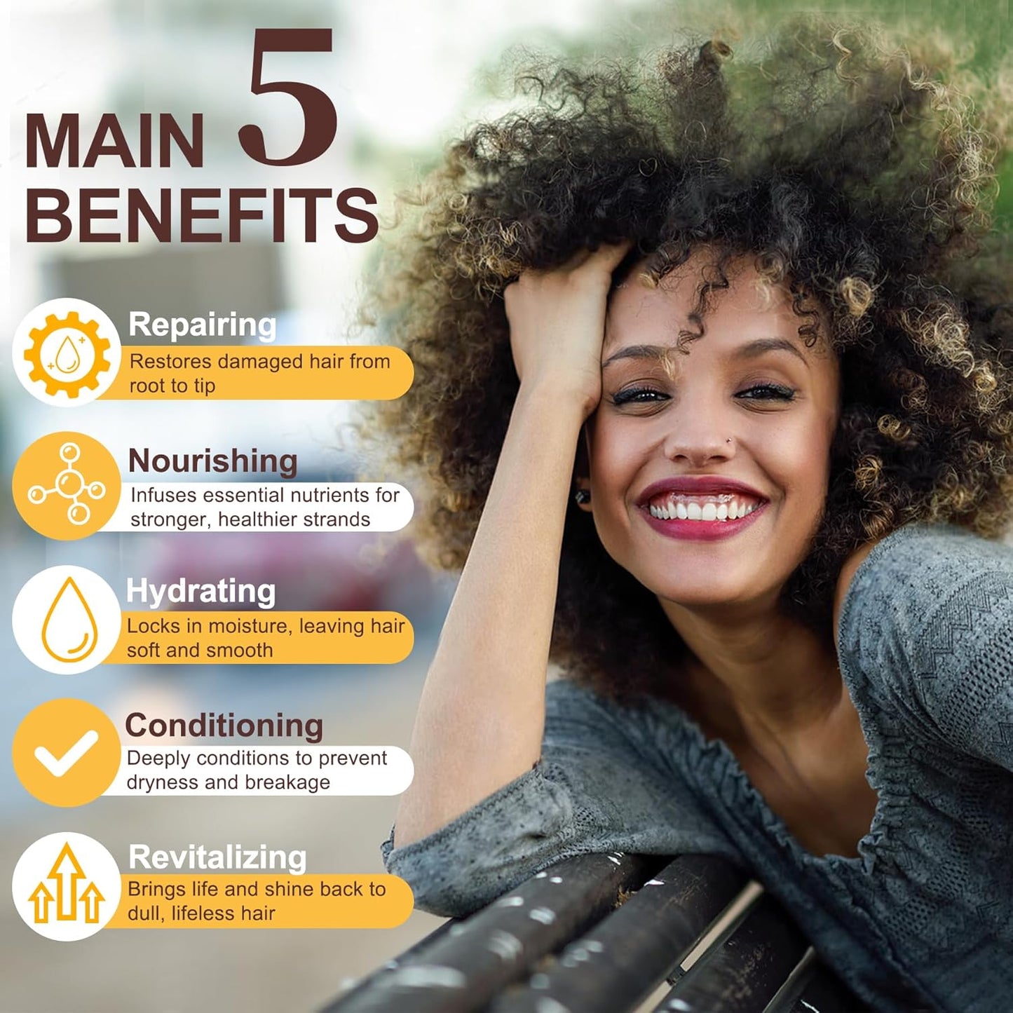 Collagen & Keratin Hair Mask - Deep Repair Treatment with Argan Oil & Vitamin E - 500ml Hydrating Formula for Damaged Hair