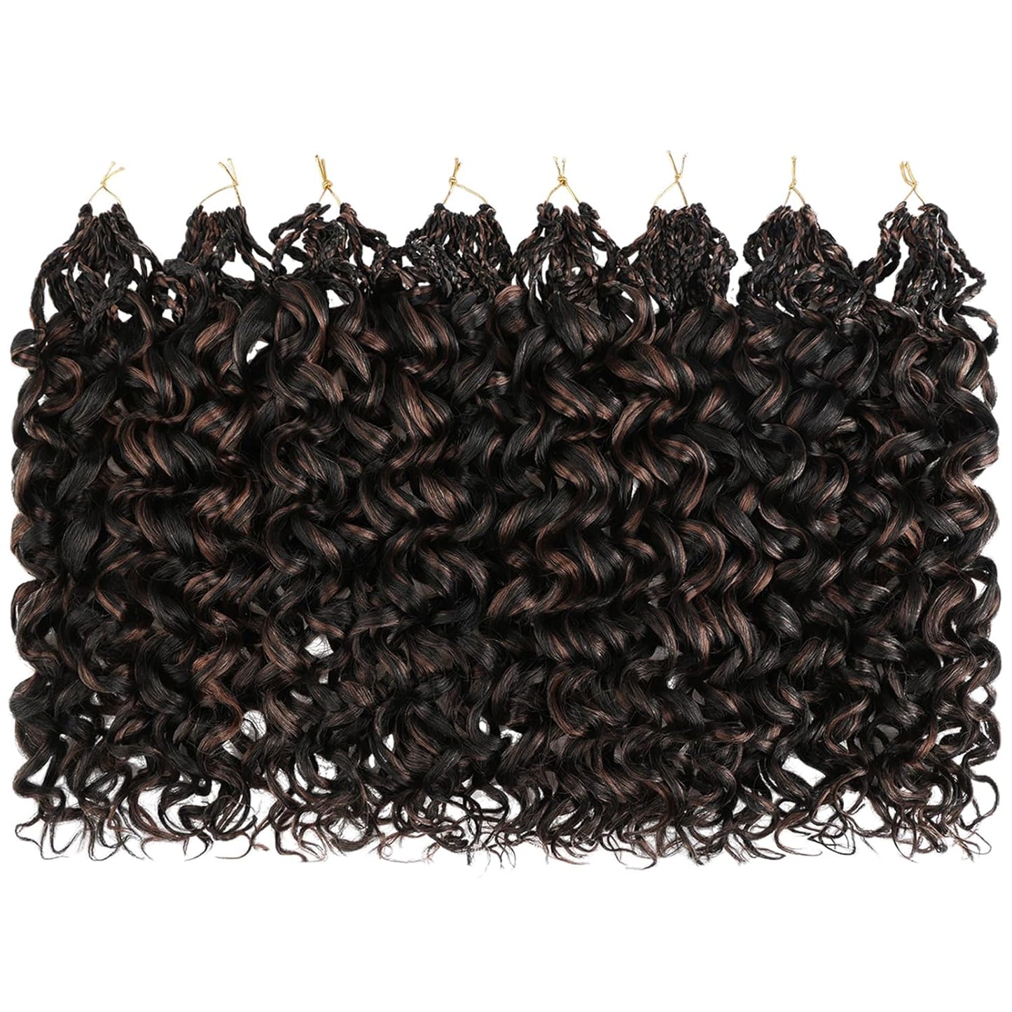 10 Inch Ombre Honey Blonde Gogo Curl Crochet Hair - 8 Packs Ocean Wave Short Curly Braids for Women & Kids