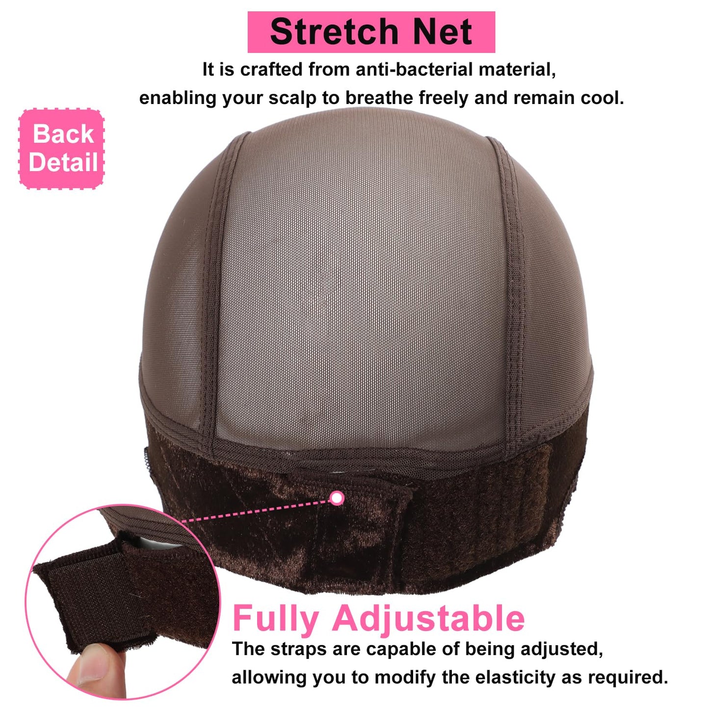 Wig Cap for Women Non-Slip, HD Lace Front Wig Grip Cap with Adjustable Band | Breathable & Glueless | Secure Hold for Lace Wigs, Braids, and Alopecia
