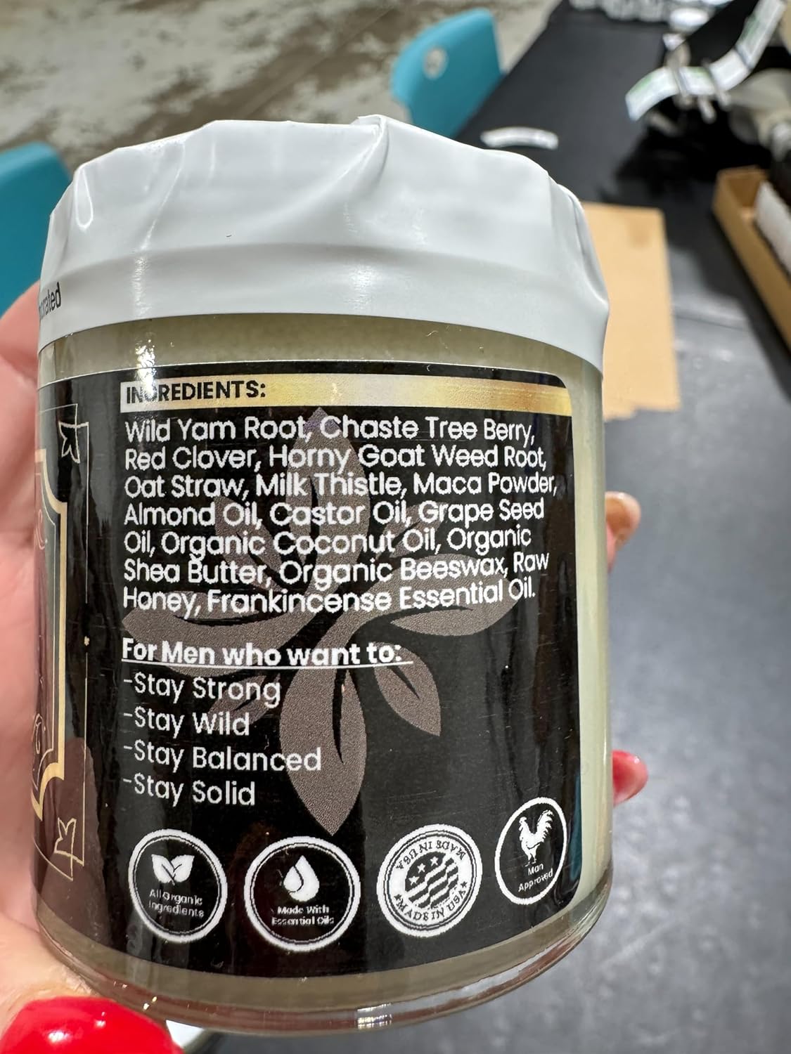 Wild Yam Root Cream for Men – Organic Vitality Support, Non-Toxic Formula, 2oz