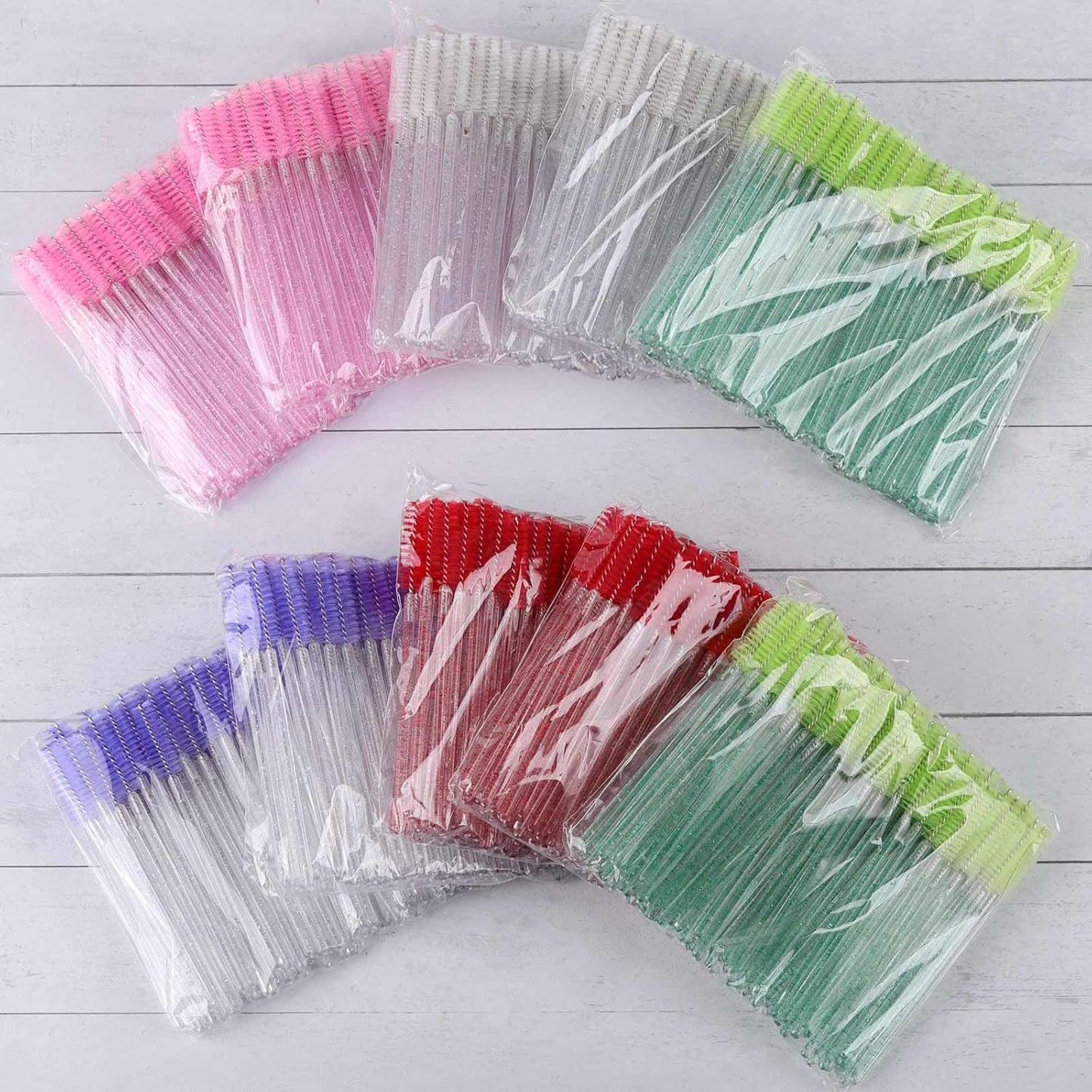 Disposable Mascara Wands - 1000 Colorful Eyelash Brushes & Spoolies for Extensions