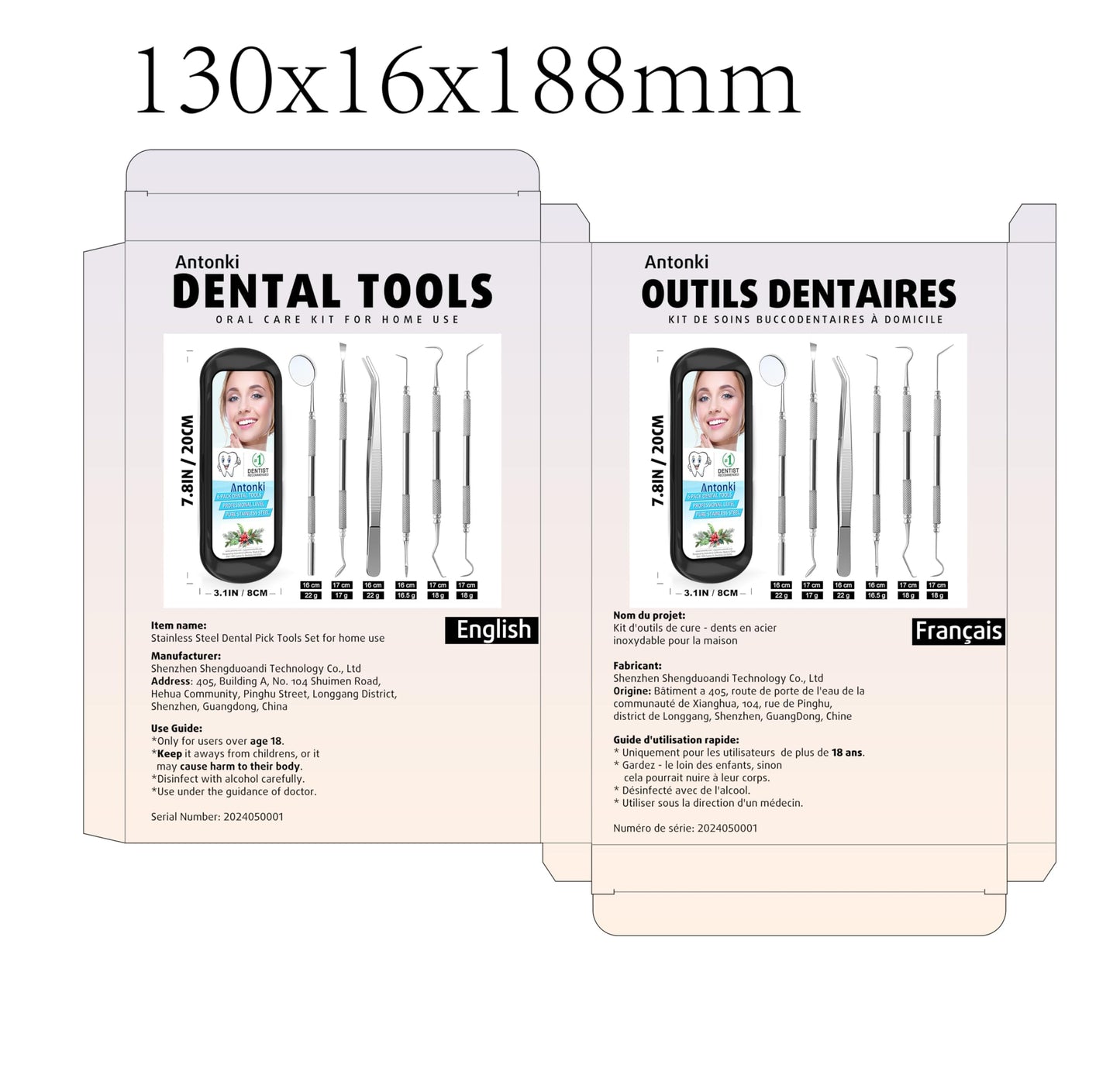 Dental Tools Plaque Remover Teeth Cleaning Tools Kit 6 Pcs Dental Care Kit Stainless Steel Dental Pick Tartar Remover Tool for Home/Travel/Pet Care-Storage Case Included