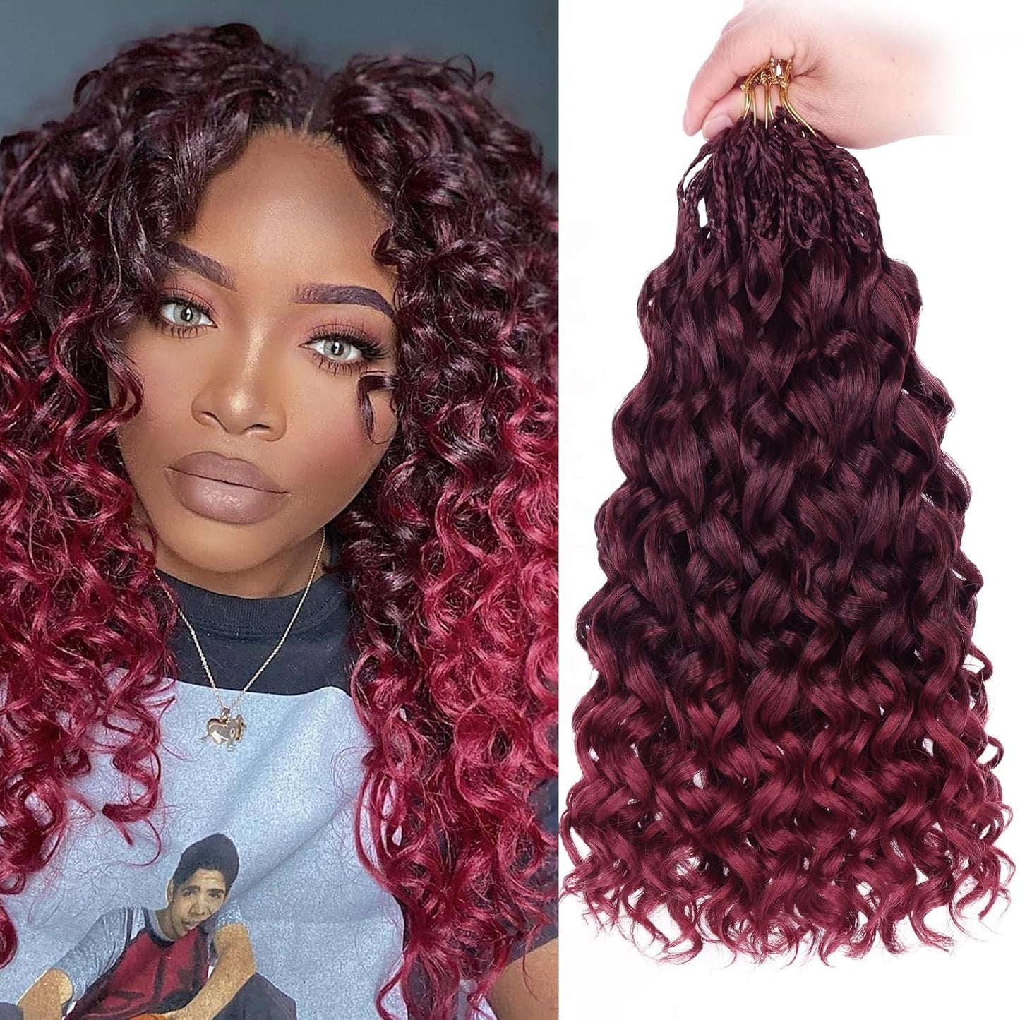 10 Inch Ombre Honey Blonde Gogo Curl Crochet Hair - 8 Packs Ocean Wave Short Curly Braids for Women & Kids