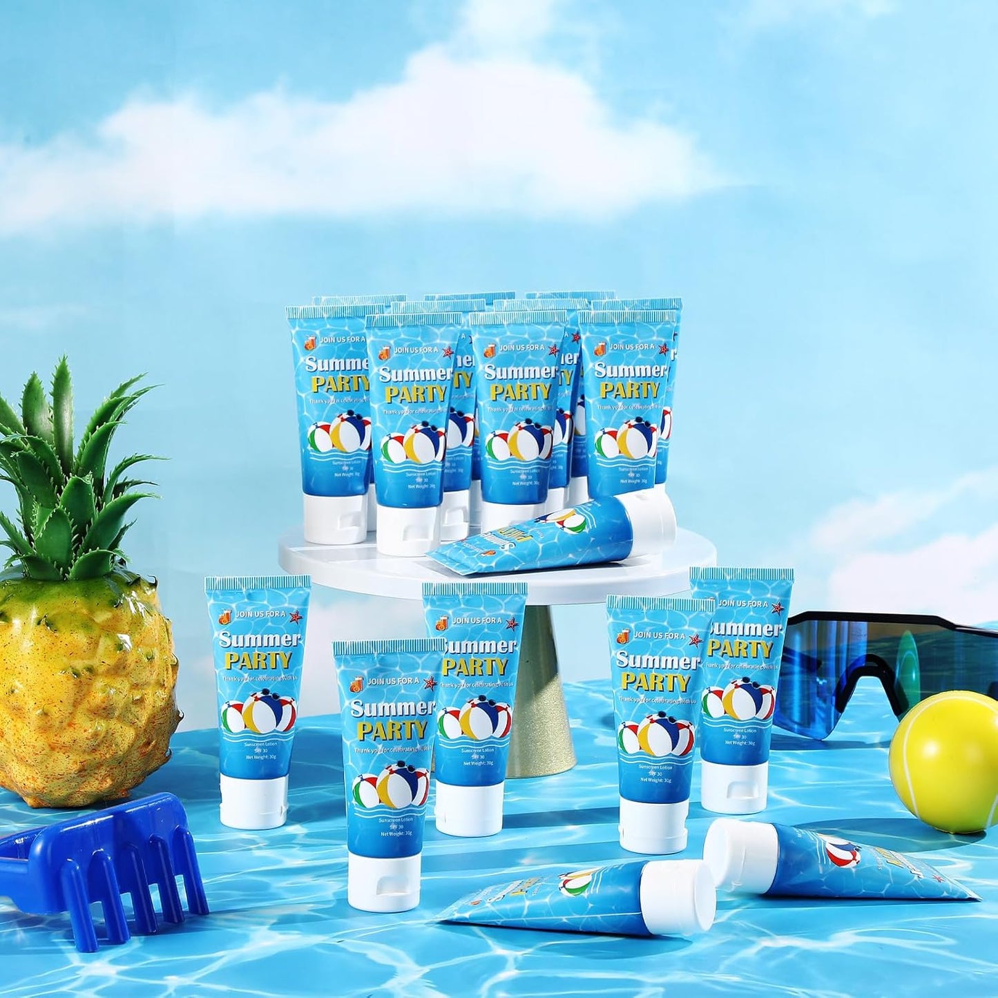 12-Pack SPF 30 Mini Sunscreen Lotion - Travel Size, Water Resistant, Perfect for Wedding Favors & Summer Gifts