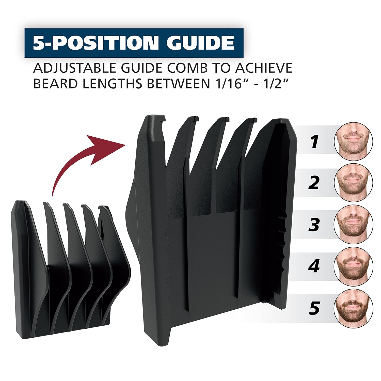 Wahl Beard Trimmer for Men - Battery Operated Grooming Set with Nose & Ear Trimmer - Model 5537-420