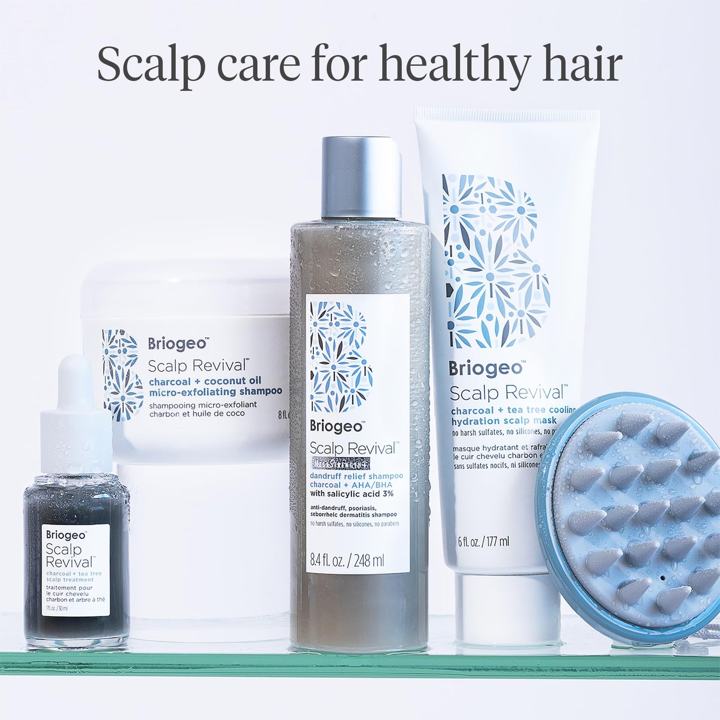Briogeo Scalp Revival Charcoal + Tea Tree Scalp Treatment, Scalp Serum to Soothe a Dry, Flaky, Itchy Scalp, Absorb Oil, Hydrate Dry Scalp, Clarify Build Up, Vegan, Cruelty-Free, 1 fl oz