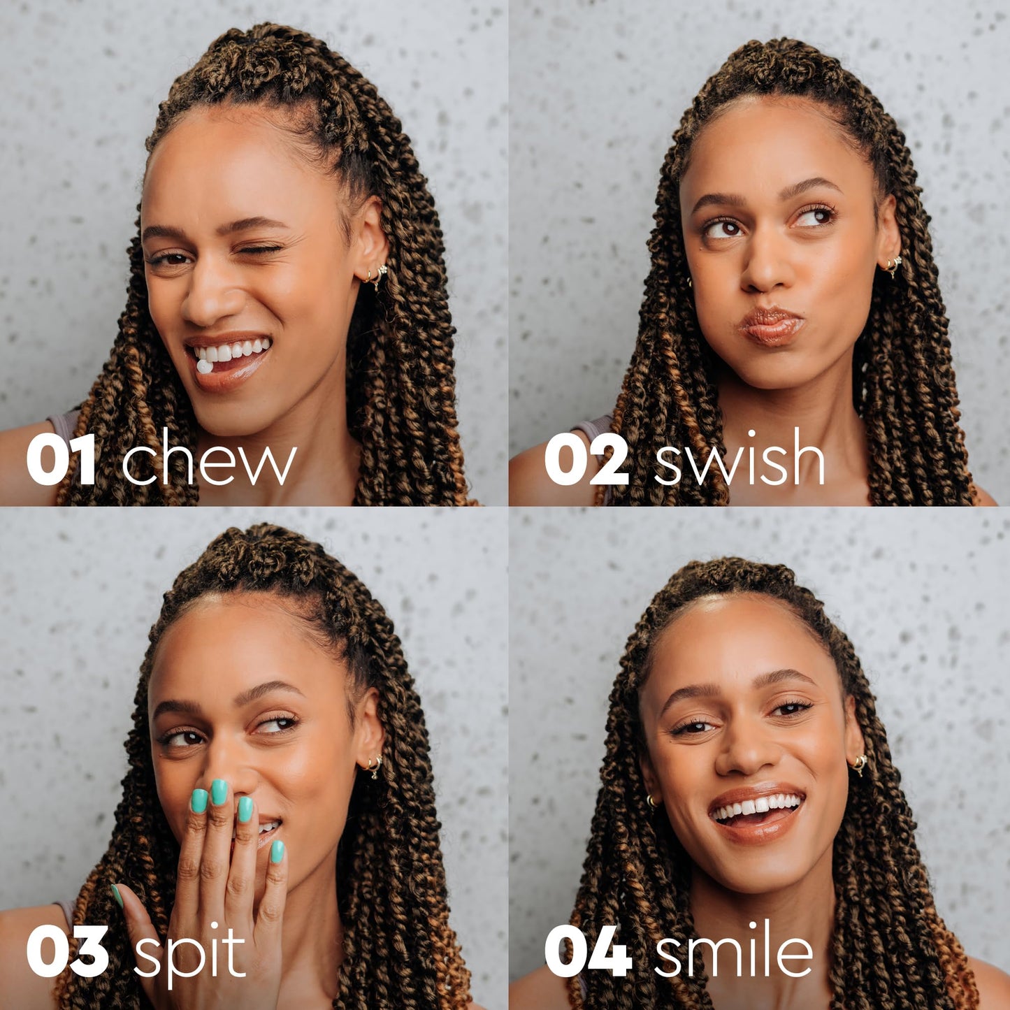 Boka Travel Size Mouthwash Tablets - Hydroxyapatite, Fluoride Free & Alcohol Free - Chewable Tablets to Freshen Breath, Kill Odor Quickly - (90 Pcs, Mint)