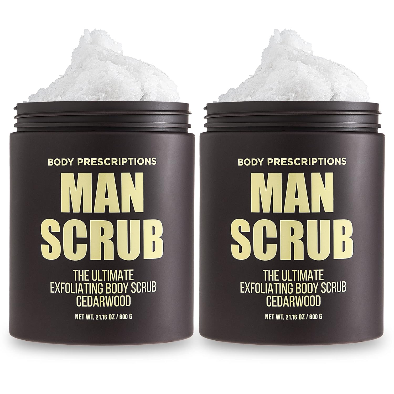 Men’s Charcoal Exfoliating Body Scrub – 21oz Cleansing Wash for All Skin Types