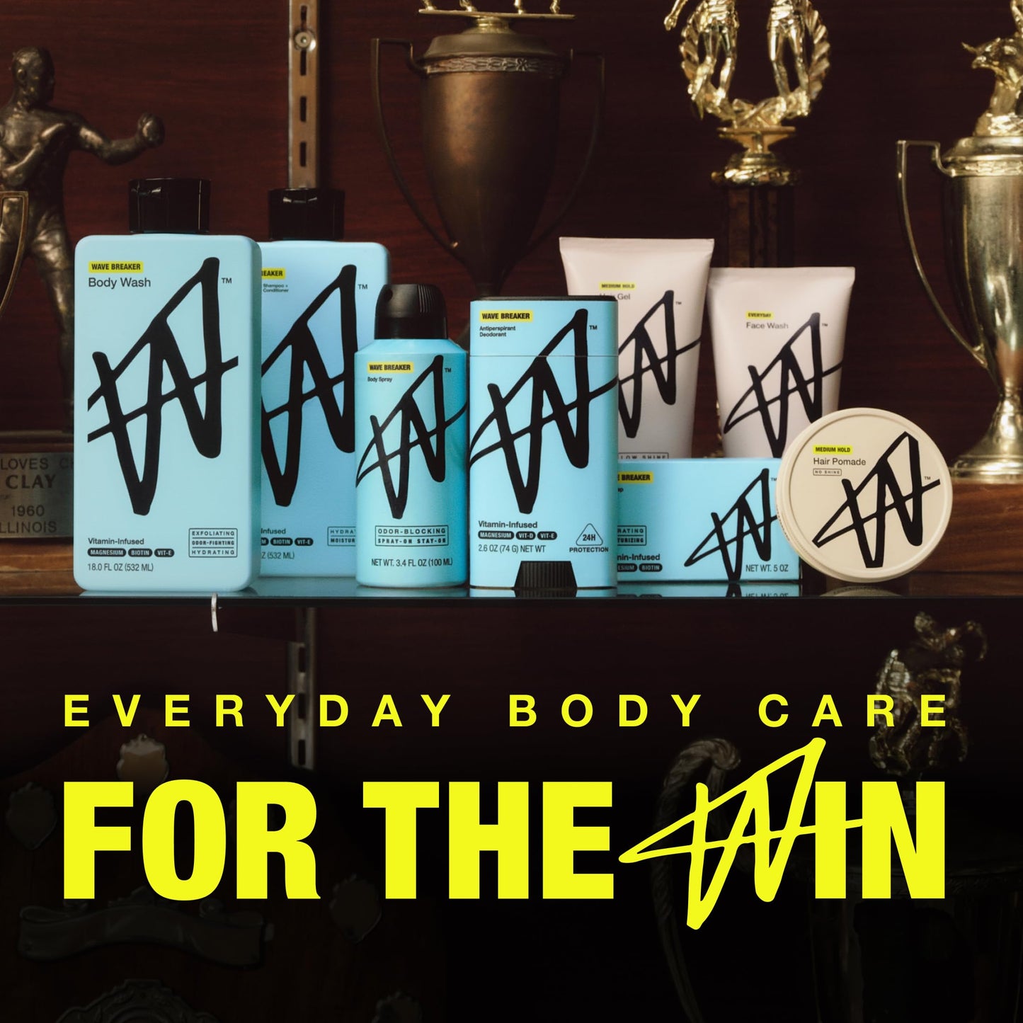 W by Jake Paul Hydrating Mens Shampoo and Conditioner 2 in 1 for All Hair Types, Vitamin-Infused, No Artificial Dyes, Wave Breaker, 16 fl oz