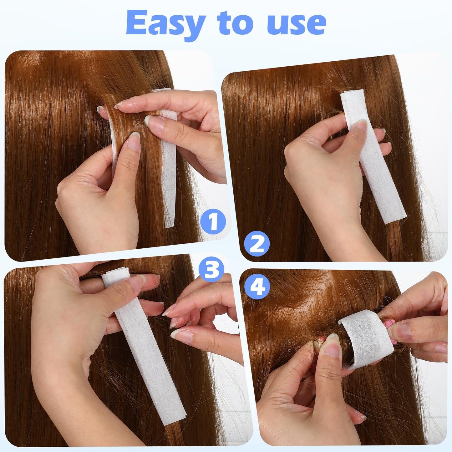BOHUIZ 176 Pcs Disposable Perm Papers for Hair, High Temperature Resistant End Papers for Hair Perm White Thickened Curling Tools for Cold Hot Perms Professionals Salon Home