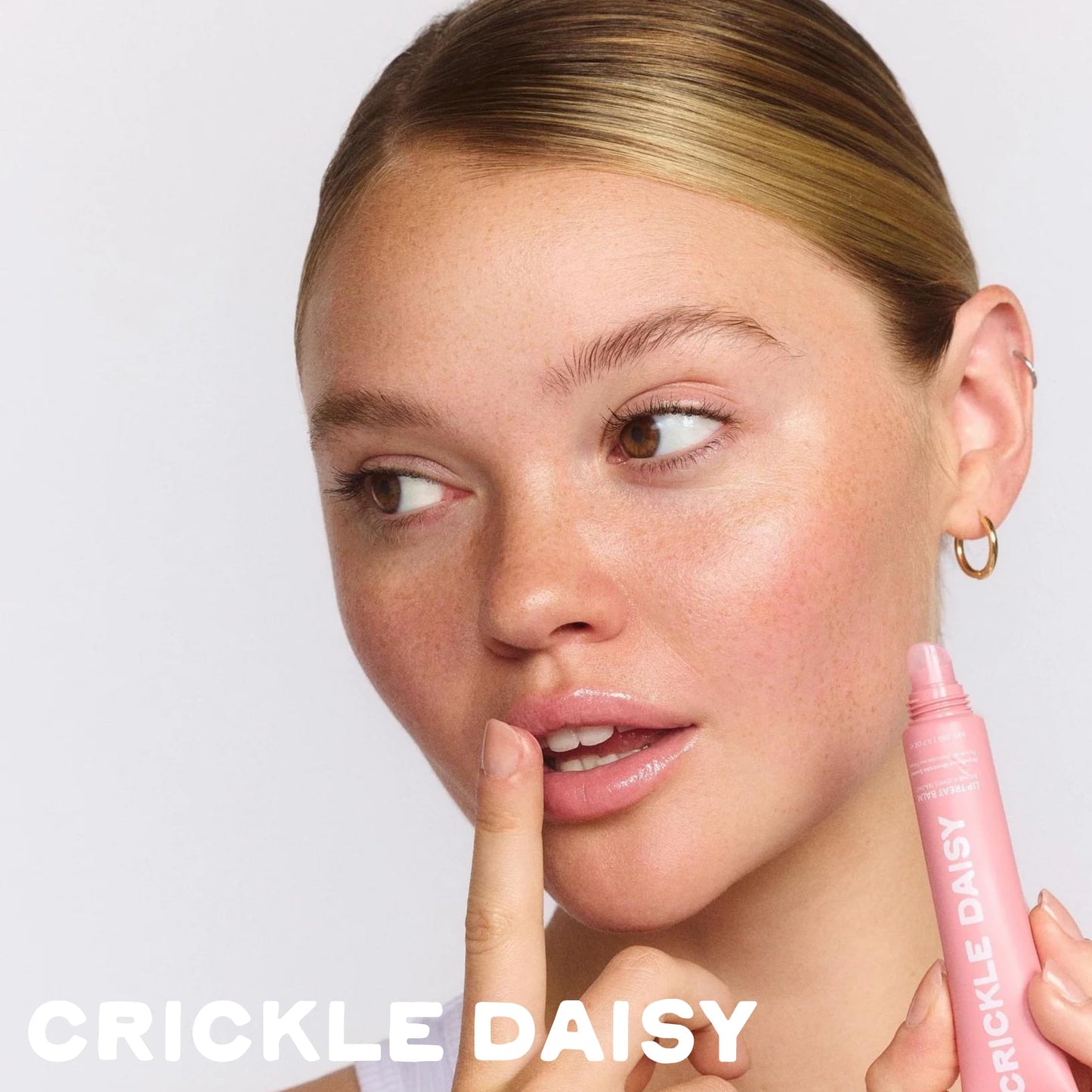 Crickle Daisy Lip Treat Balm - Hydrating & Nourishing Lip Balm with Avocado, Olive, and Coconut Oils - Softening Lip Moisturizer & Protection for Very Dry Lips - Strawberry Shortcake Scented, 0.7oz