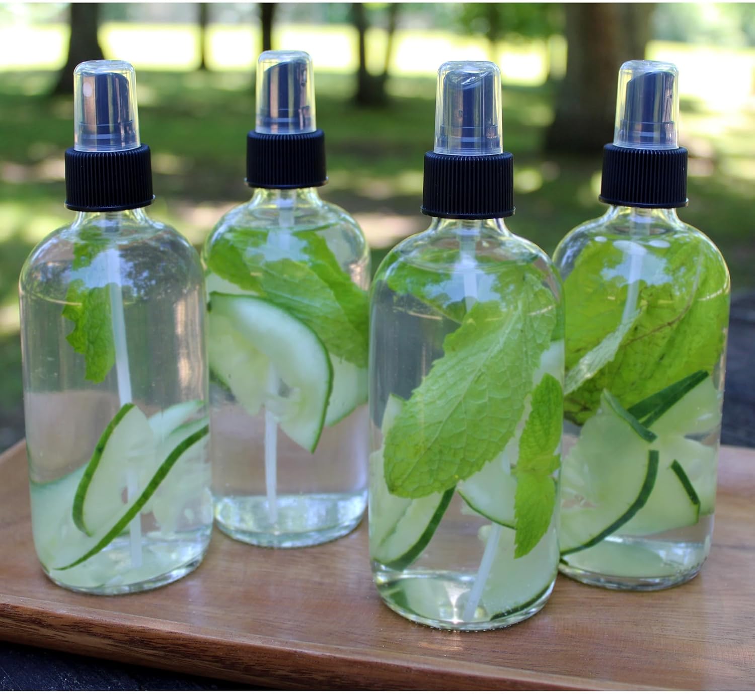 8-Ounce Amber Glass Spray Bottles (4-Pack) - Fine Mist Atomizers for Aromatherapy & DIY