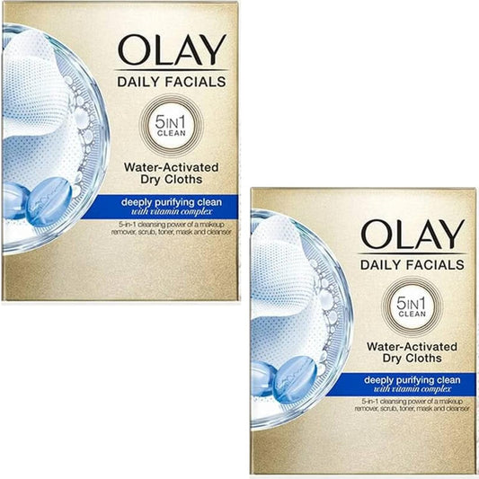 Olay 2-in-1 Daily Facial Cloths for Combination/Oily Skin - 66 Count Pack