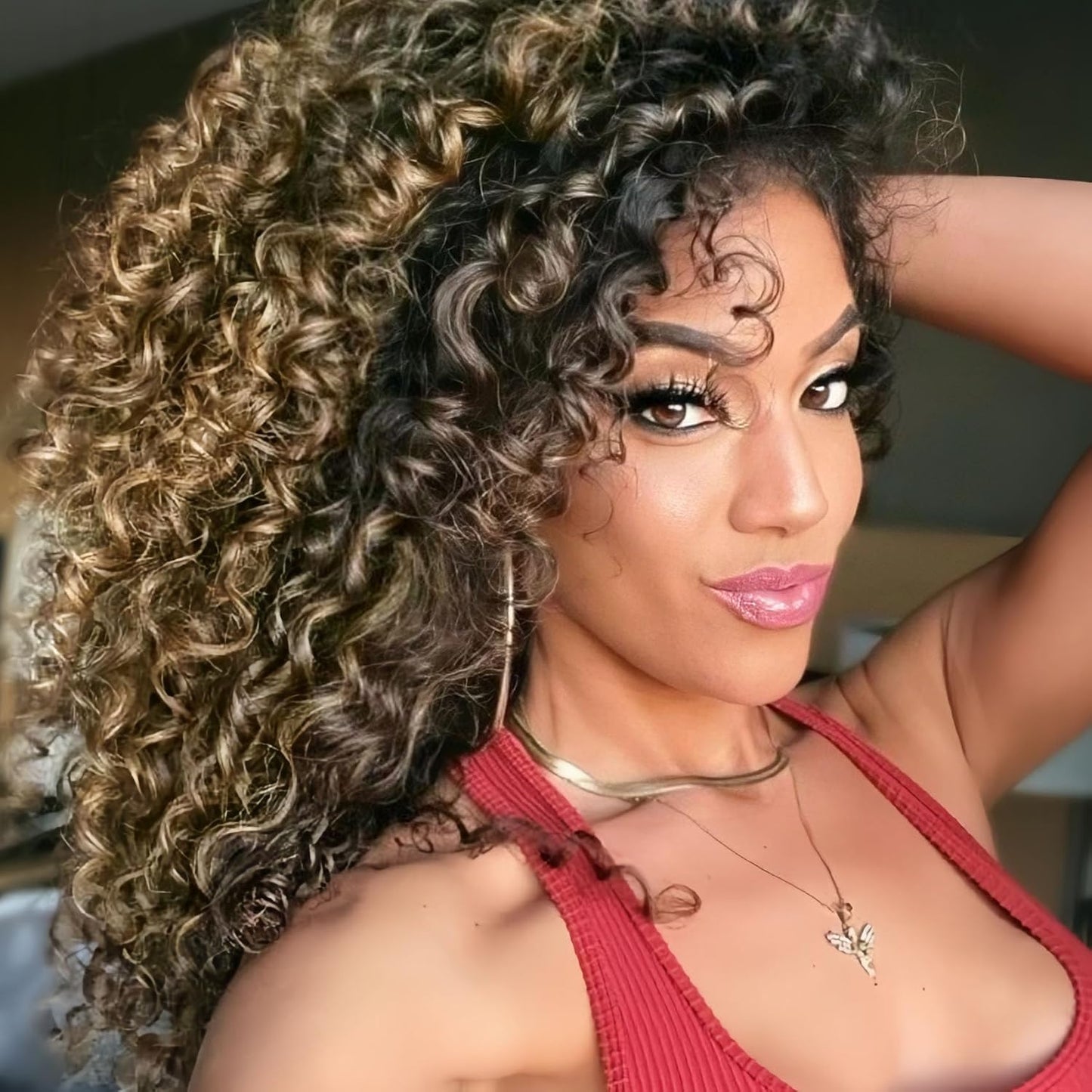 GoGo Curl Crochet Hair 10 Inch - 8 Packs Ombre Brown Water Wave Extensions for Black Women