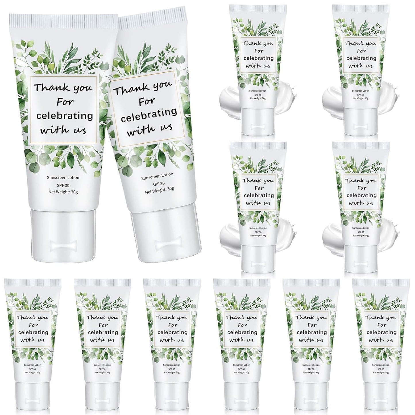12-Pack SPF 30 Mini Sunscreen Lotion - Travel Size, Water Resistant, Perfect for Wedding Favors & Summer Gifts