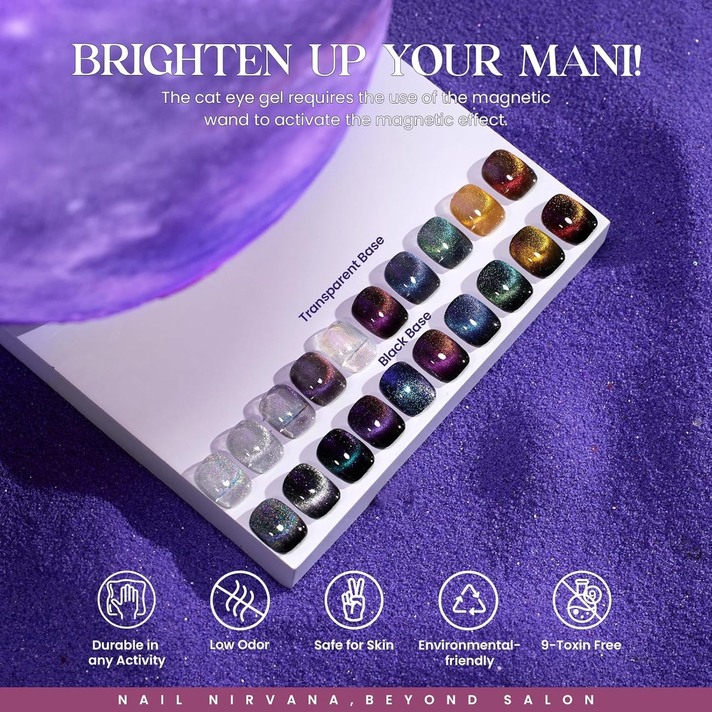 Beetles 39-Piece Halloween Gel Nail Polish Set - Glitter Jelly Colors with Base & Top Coats
