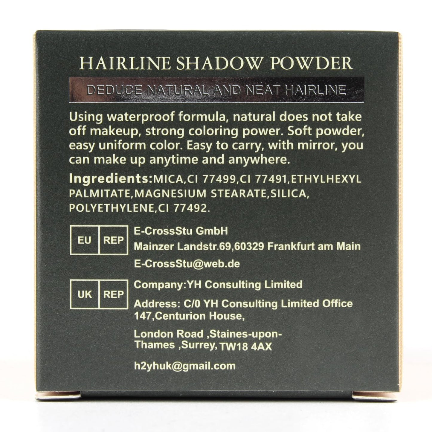 SOVONCARE Instantly Hairline Powder, Hairline Shadow Gray Hair Coverage Touch Up Hair Powder for Thinning Hair for Women Hair Root Touch Up Powder Hair Root Cover Up Conceals Hair Loss Dark Brown