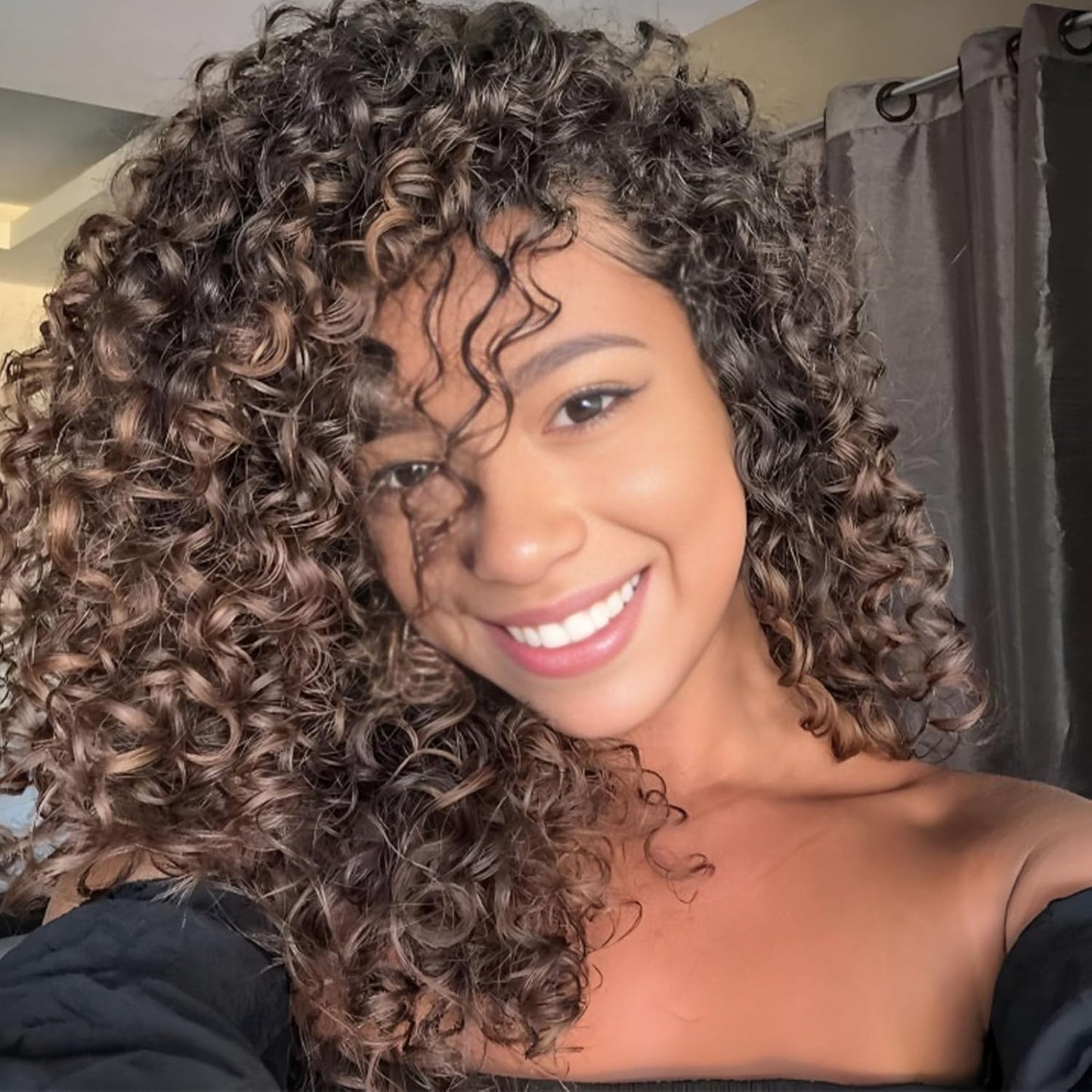 GoGo Curl Crochet Hair 10 Inch - 8 Packs Ombre Brown Water Wave Extensions for Black Women
