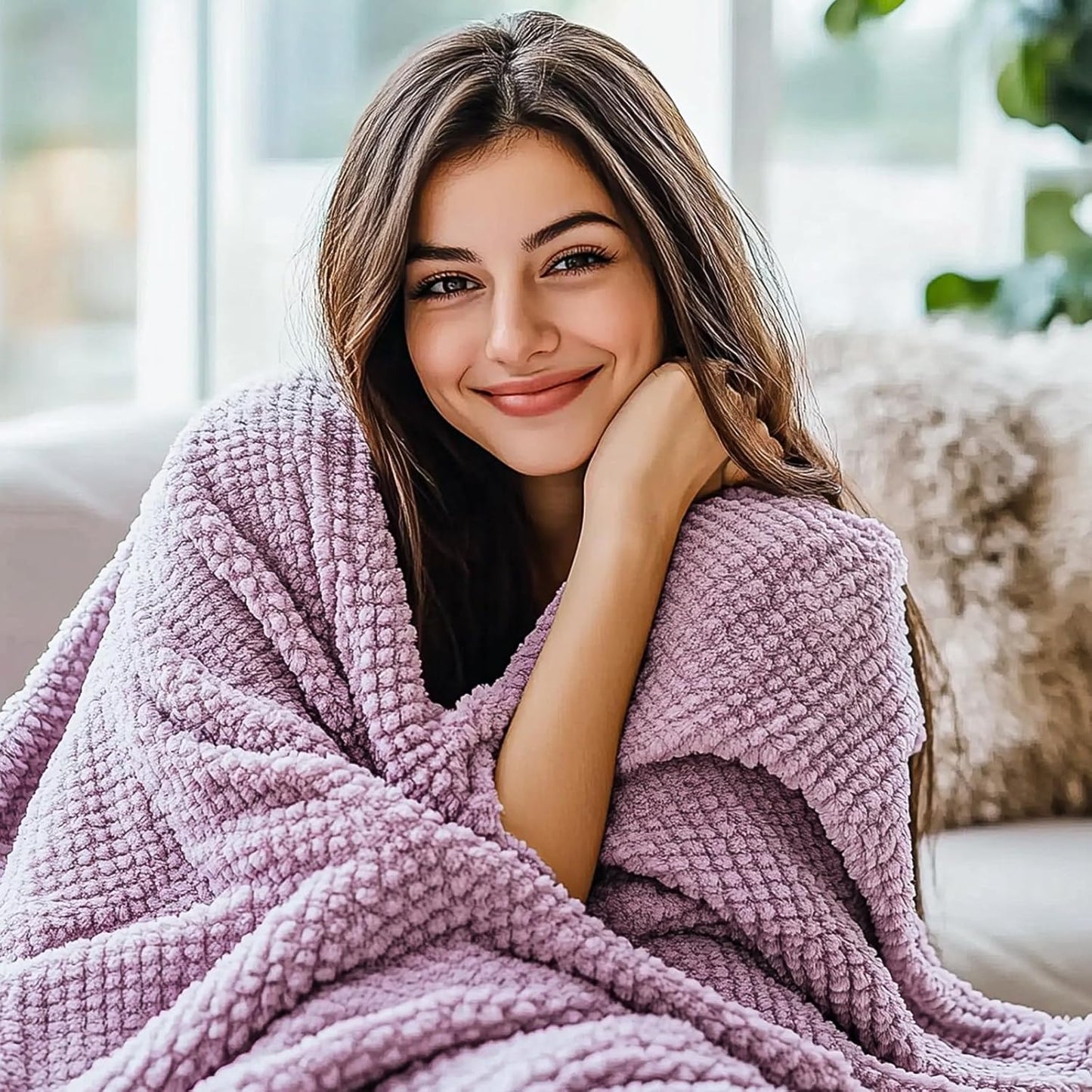 Luxury Flannel Blanket & Spa Basket Set - Perfect Christmas Gifts for Women