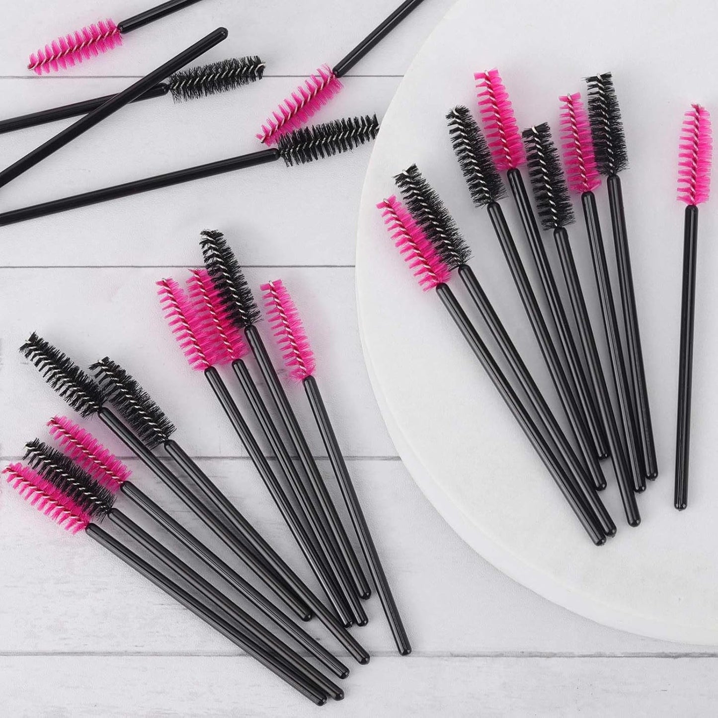 Disposable Mascara Wands - 1000 Colorful Eyelash Brushes & Spoolies for Extensions