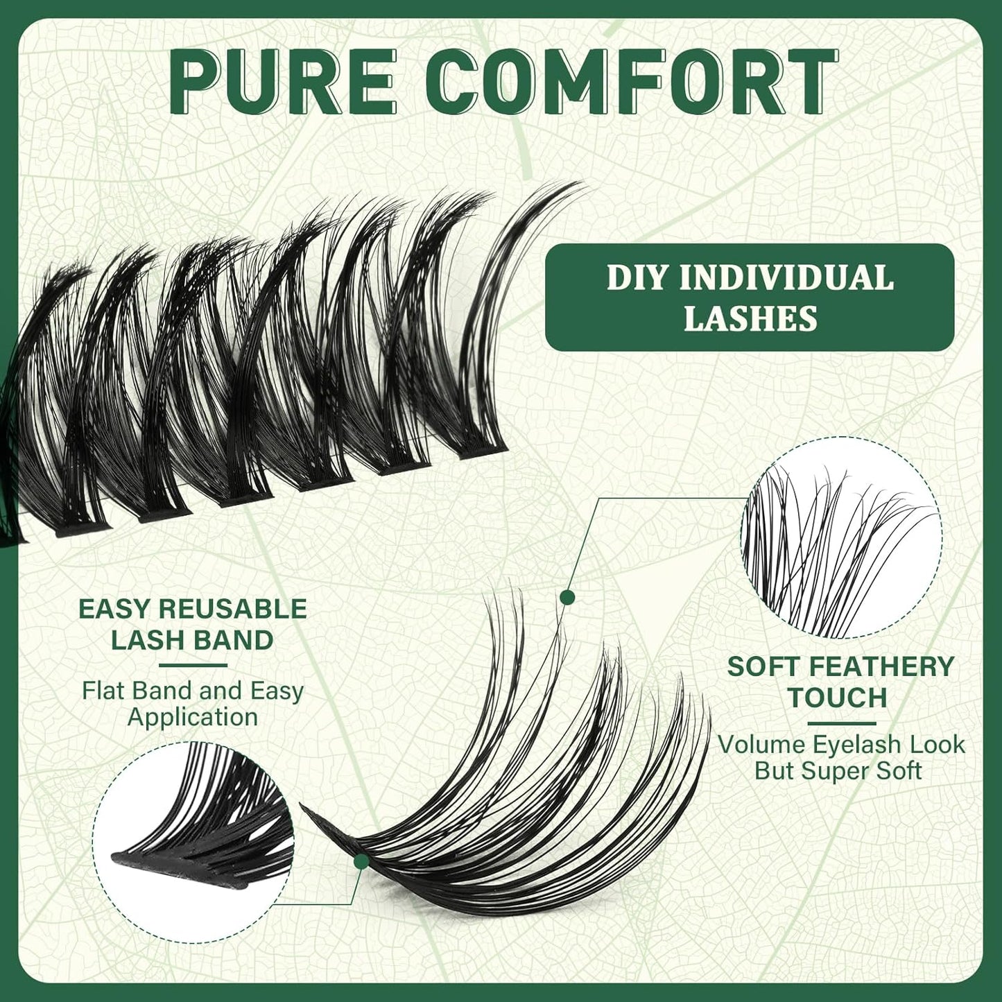 DIY Lash Extension Kit - 280 Soft Cluster Lashes, 100D Curl, Easy Application with Bond & Seal