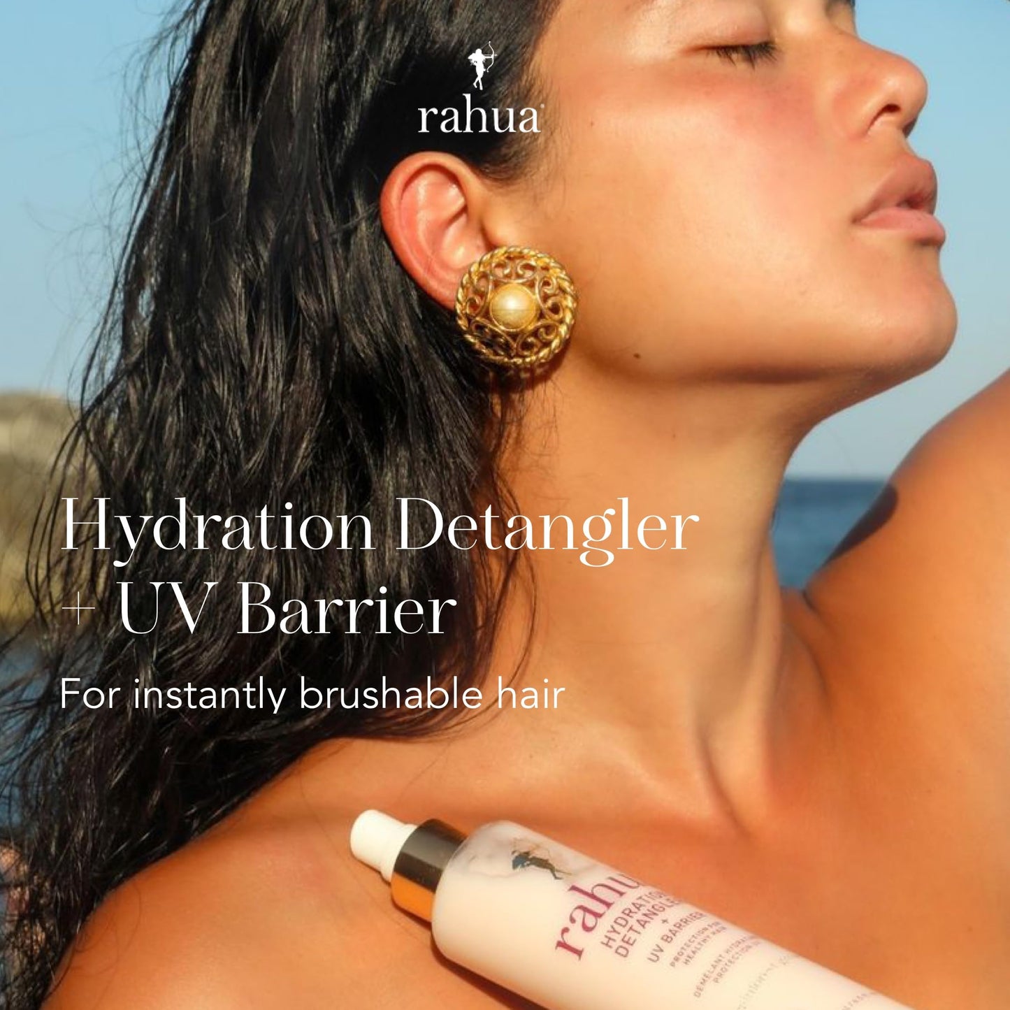 Rahua Hydration Detangler Spray + UV Barrier, 6.5 Fl Oz, Detangling Leave in Hair Care Softens Hair, Smooths Frizz, Supports Breakage & Damage, Conditioning for Brushable Shiny Hair, All Hair Types
