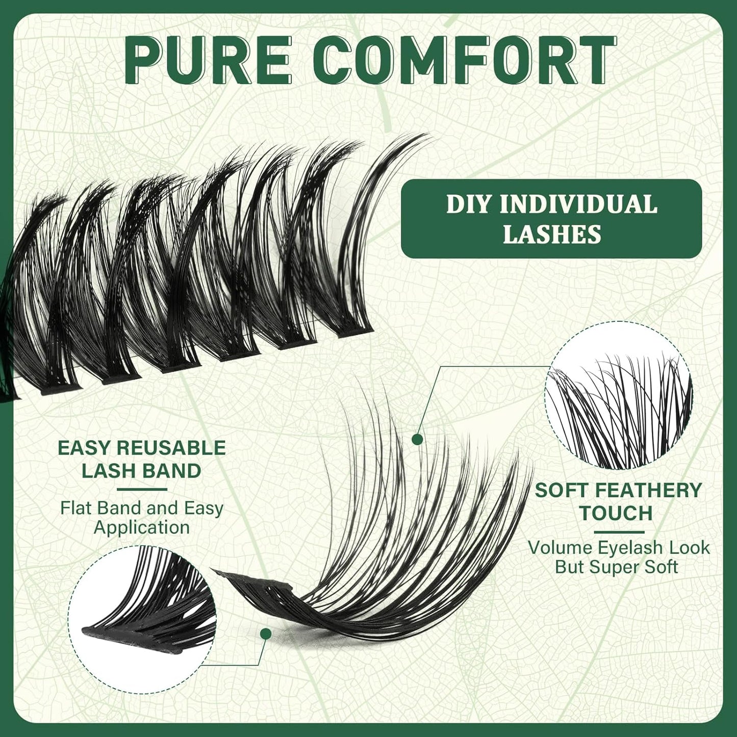 DIY Lash Extension Kit - 280 Soft Cluster Lashes, 100D Curl, Easy Application with Bond & Seal