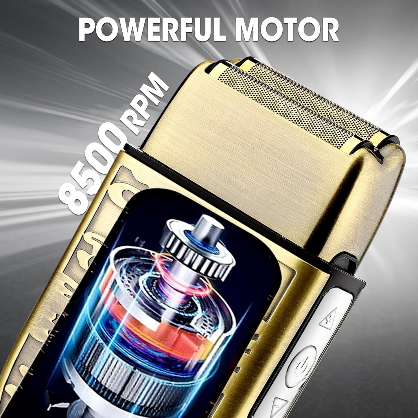 Powerful Foil Bald Shaver for Men - Cordless Electric Razor & Beard Trimmer with LED Display