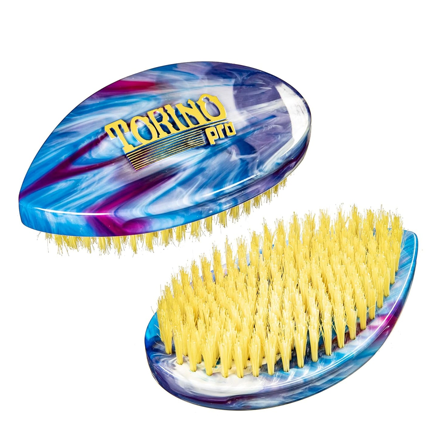 Torino Pro #232 Curve Wave Brush - Medium Hard Palm Shower Brush for 360 Waves