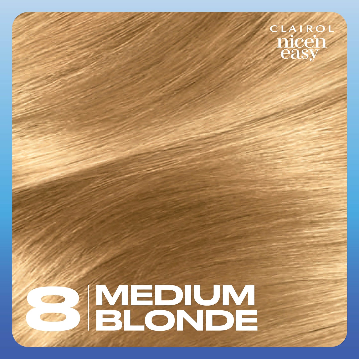 Clairol Nice'n Easy Permanent Hair Dye, 8 Medium Blonde Hair Color, Pack of 3