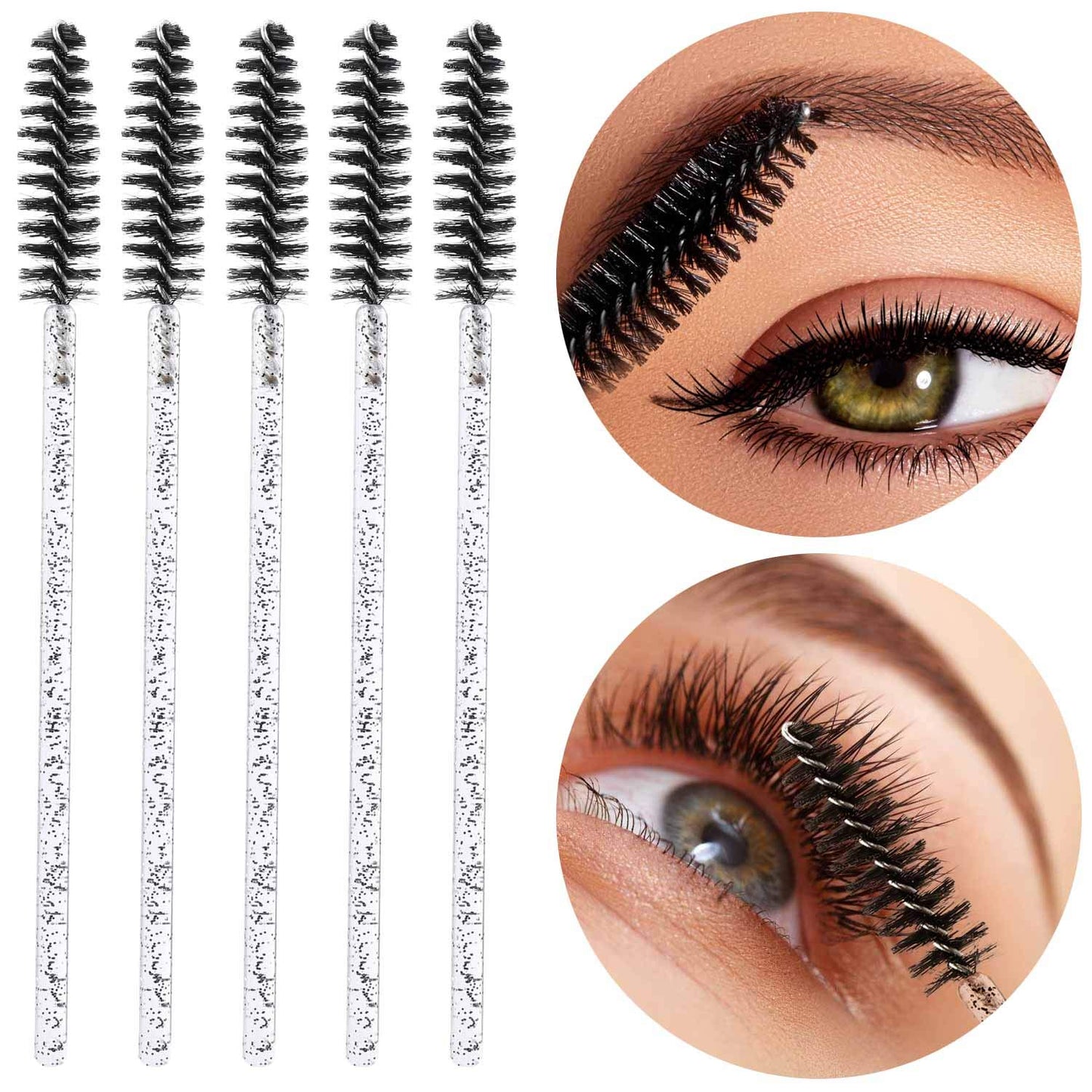Disposable Mascara Wands - 1000 Colorful Eyelash Brushes & Spoolies for Extensions