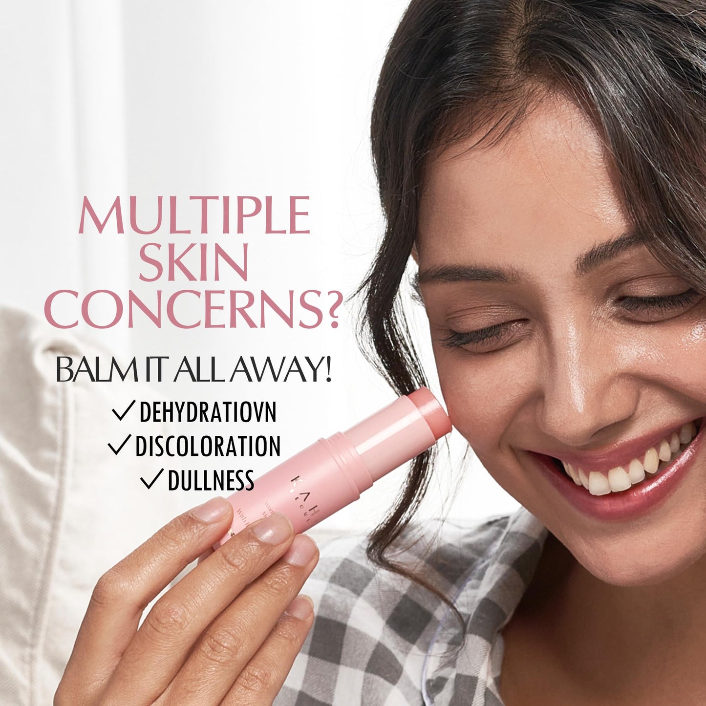 KAHI Wrinkle Bounce Multi Balm Stick | PDRN Collagen Wrinkle Stick | Korean Skin Care |All-in-One Hydrating Lip Balm Eye Cream Neck Cream Make Up Base & Face Mist Moisture Balm