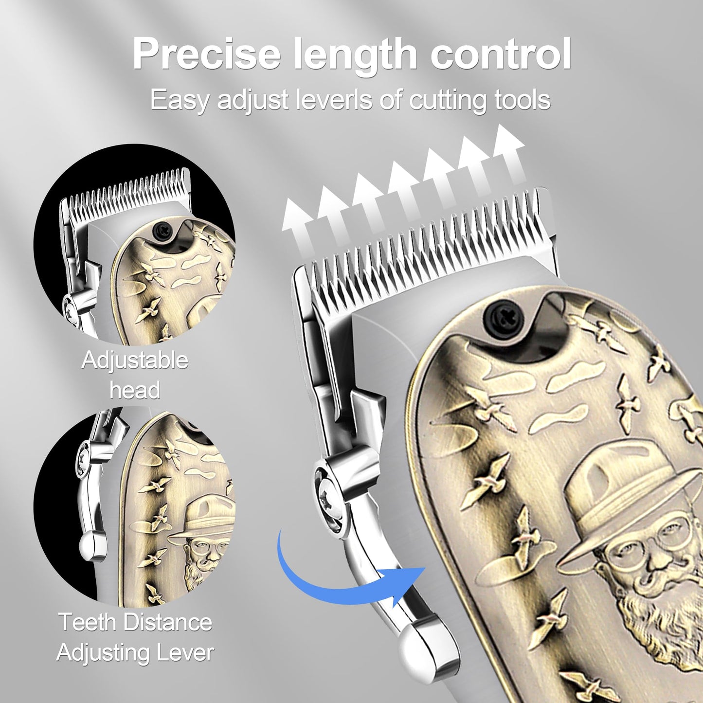 LQT Hair Clippers Set for Men, Hair Clipper Trimmer with LED Display, Professional Cordless Hair Clipper Shaver Beard Trimmer, Hair Cutting Machine for Men, Holiday Gift for Him Father's Day Gift