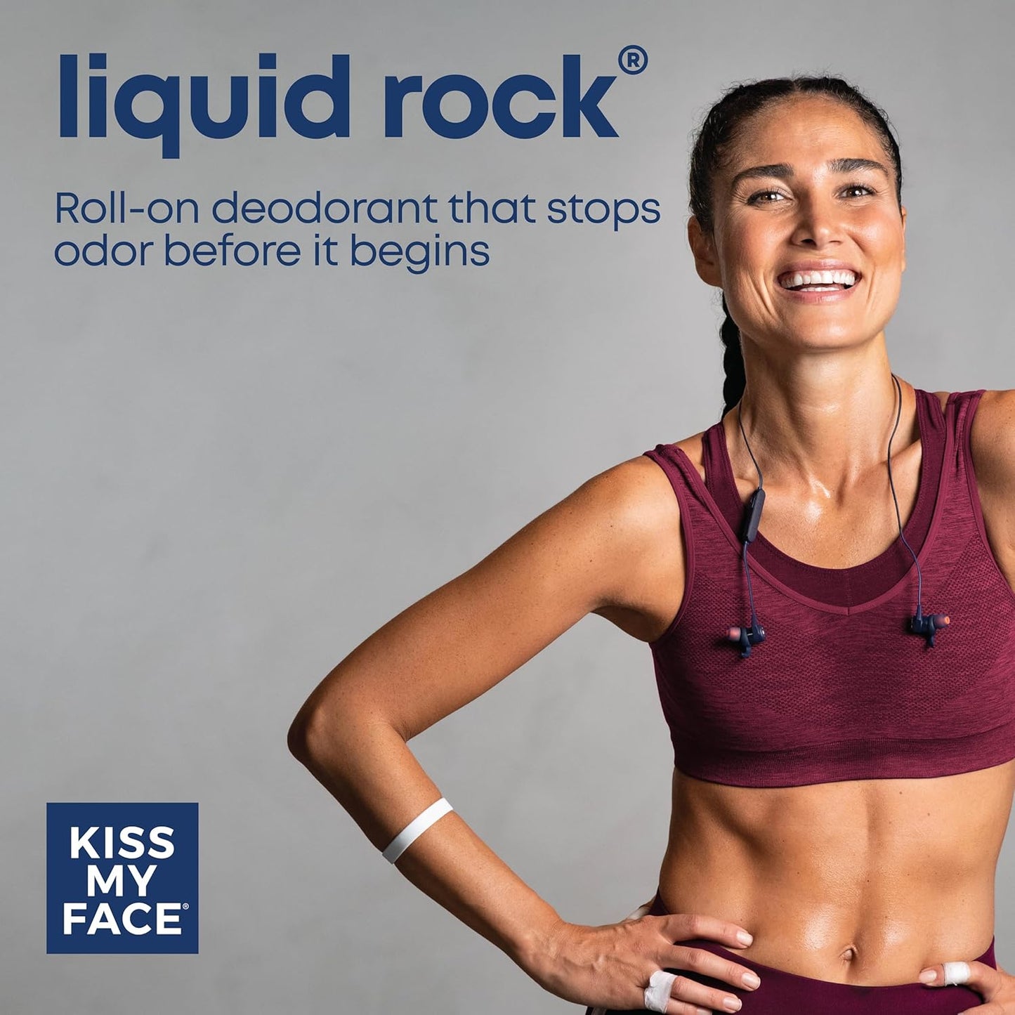 Fragrance-Free Natural Liquid Rock Deodorant - 3 oz (Pack of 3) | Kiss My Face