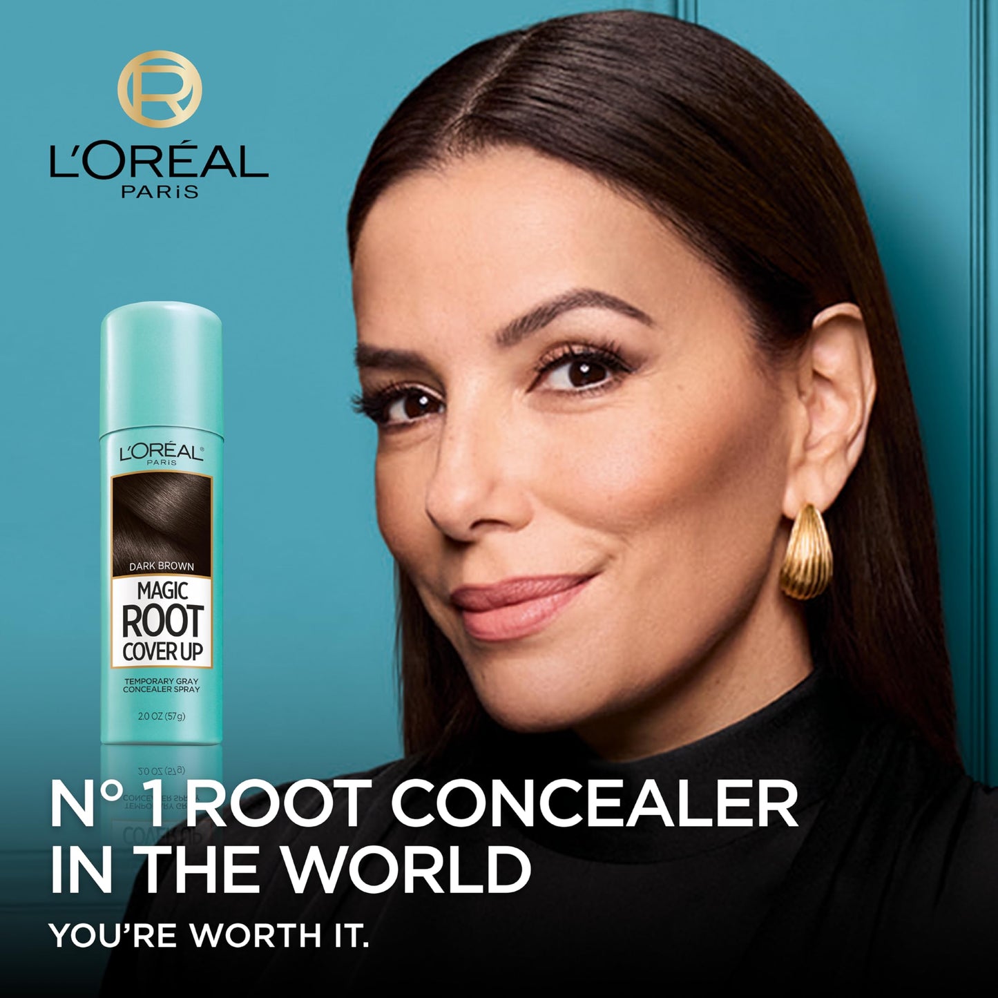 L'Oreal Paris Root Cover Up Temporary Gray Concealer Spray Dark Brown 2 Oz (Pack of 2) (Packaging May Vary)