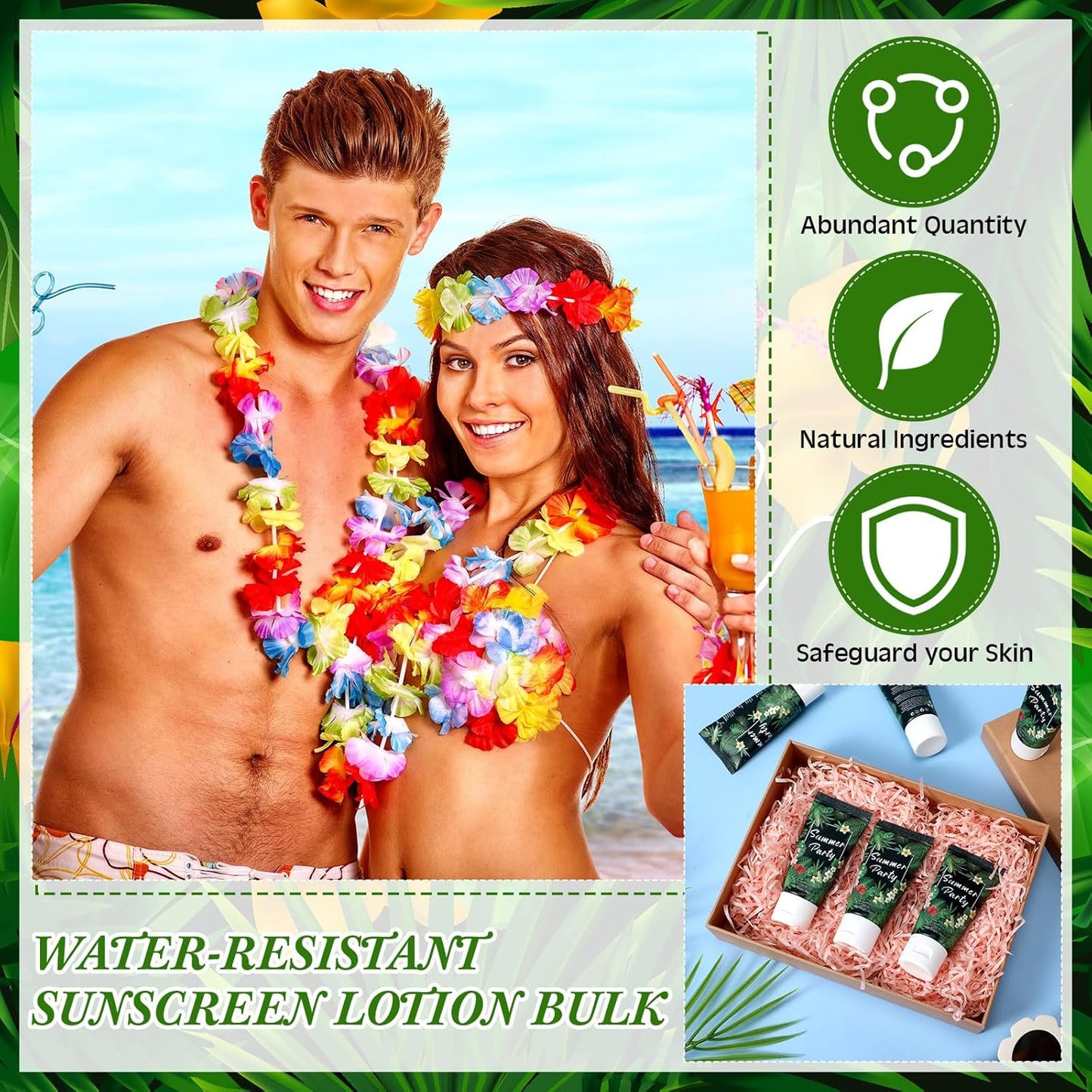 12-Pack SPF 30 Mini Sunscreen Lotion - Travel Size, Water Resistant, Perfect for Wedding Favors & Summer Gifts