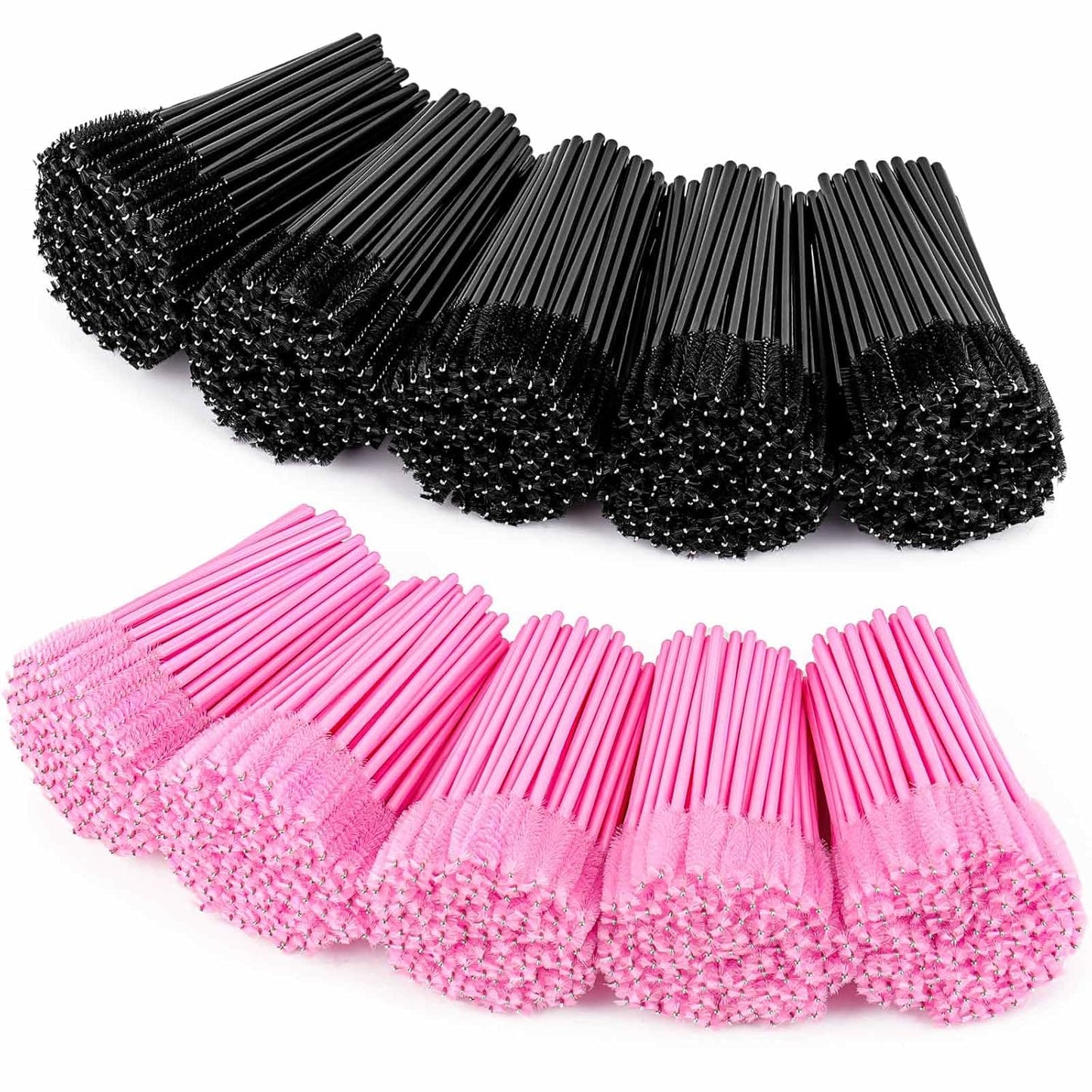 Disposable Mascara Wands - 1000 Colorful Eyelash Brushes & Spoolies for Extensions