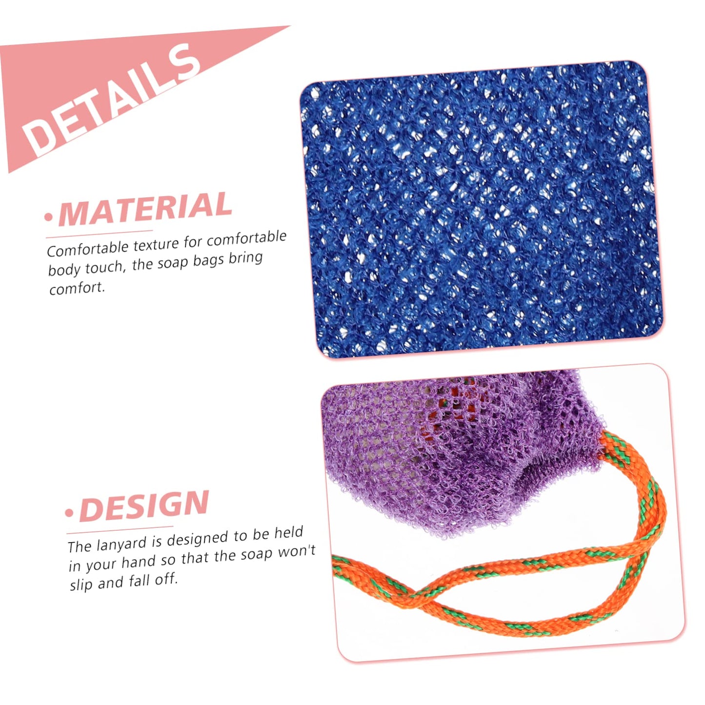 Ipetboom 32pcs Soap Foaming Net Pouches for Bar Soap Storage Drawstring Bath Bags for and Easy Drying for Bathroom Travel