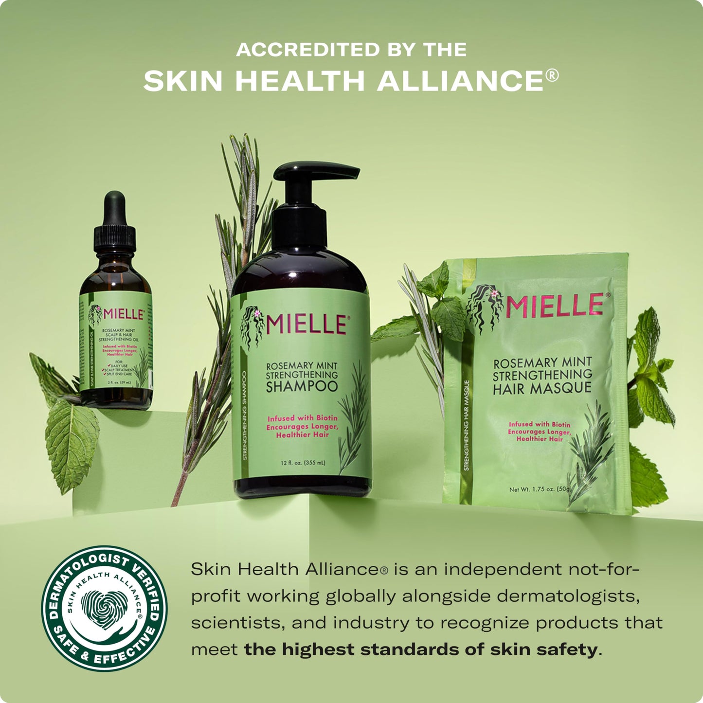 Mielle Organics Rosemary Mint Strengthening Leave In Conditioner for Curly Hair - Hydrating Hair Moisturizer Infused with Biotin to Soften, Protect & Boost Shine (12 Oz)