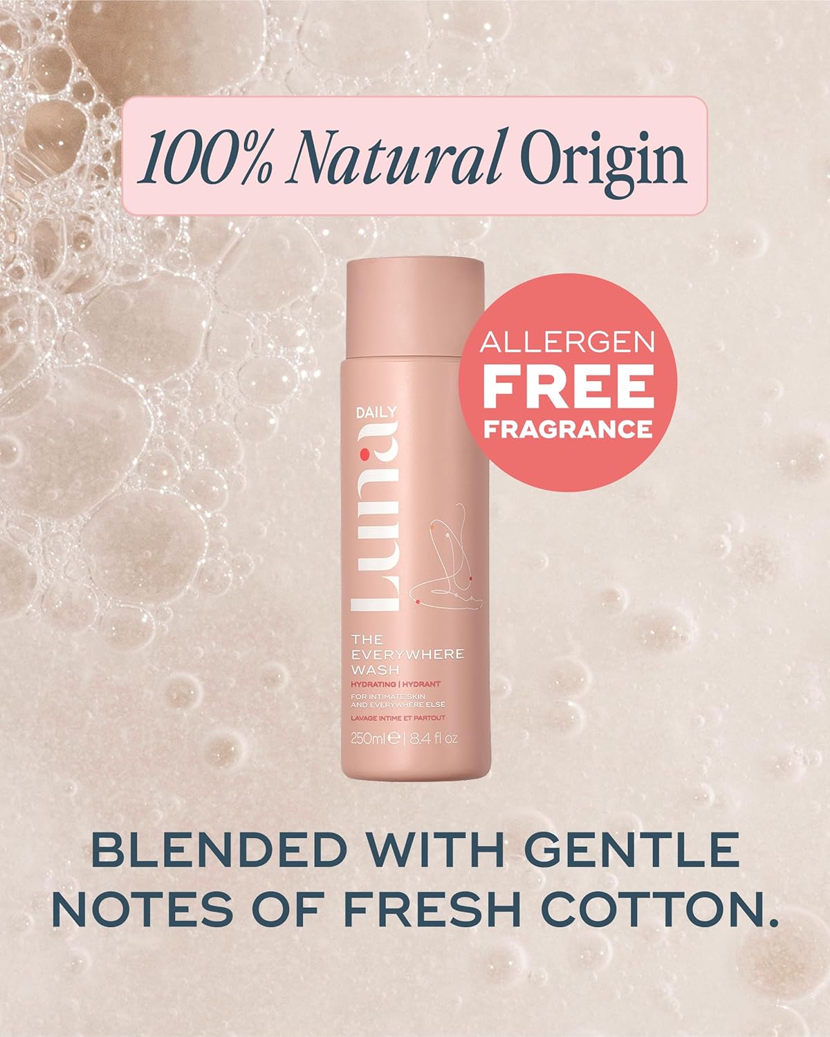 Fragrance-Free Feminine Wash - pH-Balanced Hydrating Cleanser for Sensitive Skin, 250ml