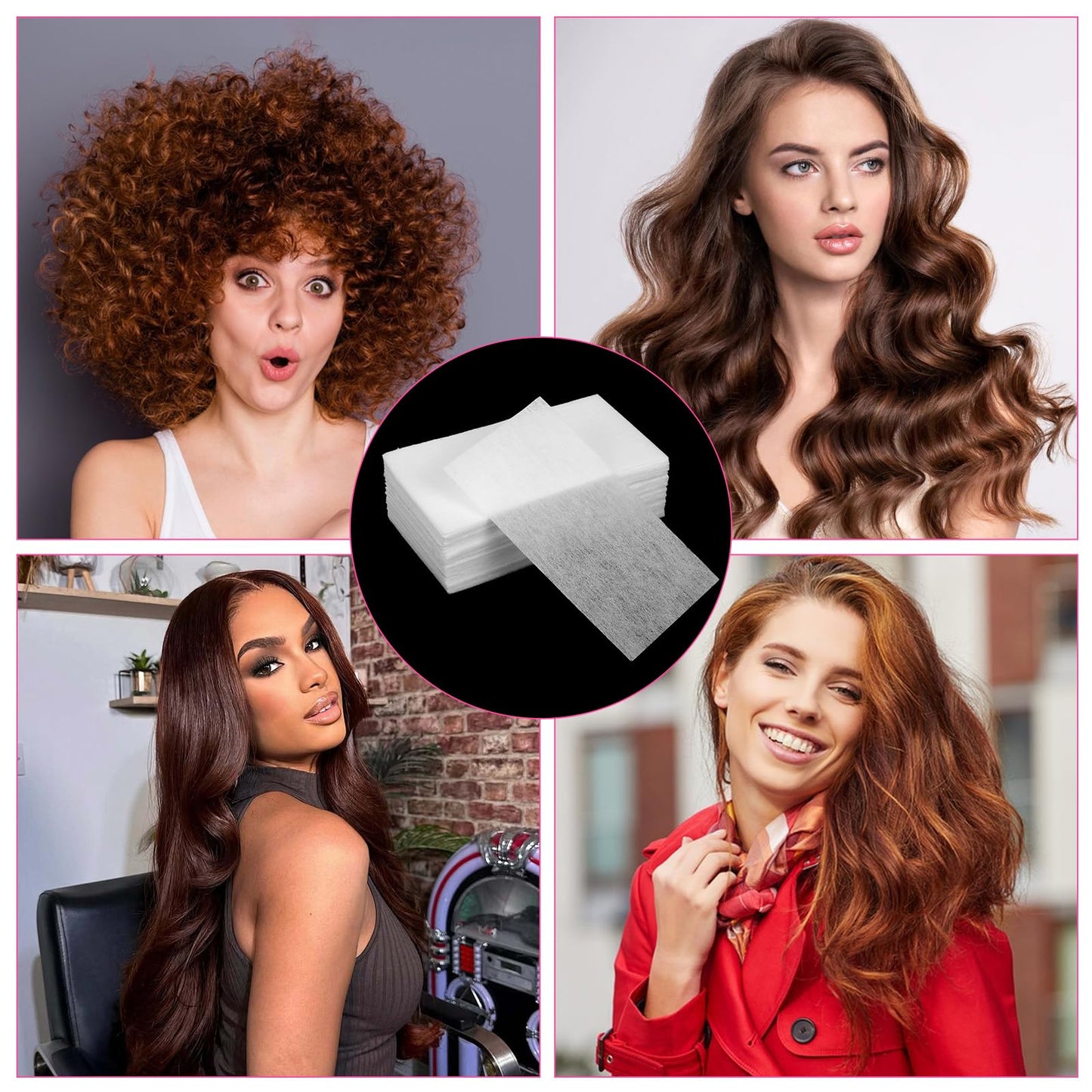 TIESOME 88 Pcs Hair Perm Paper, Disposable Salon Tissue Hair Curling Papers with High Temperature Resistance for Cold Hot Perms Hair Shop Professional Stylist Home Salon