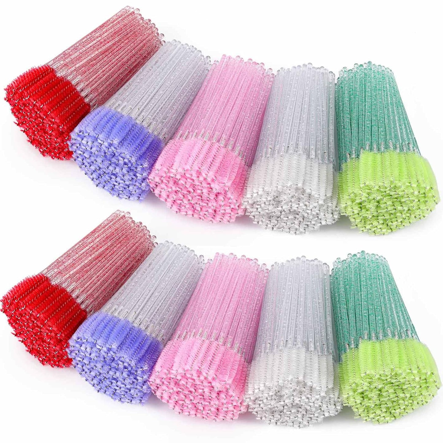 Disposable Mascara Wands - 1000 Colorful Eyelash Brushes & Spoolies for Extensions