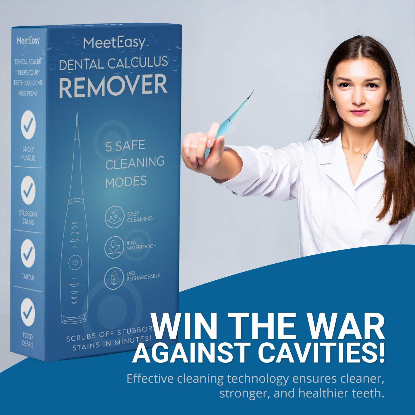 MeetEasy Dental Cleaner Tool Kit - Dental Care for Adult - 100% Proven Safe