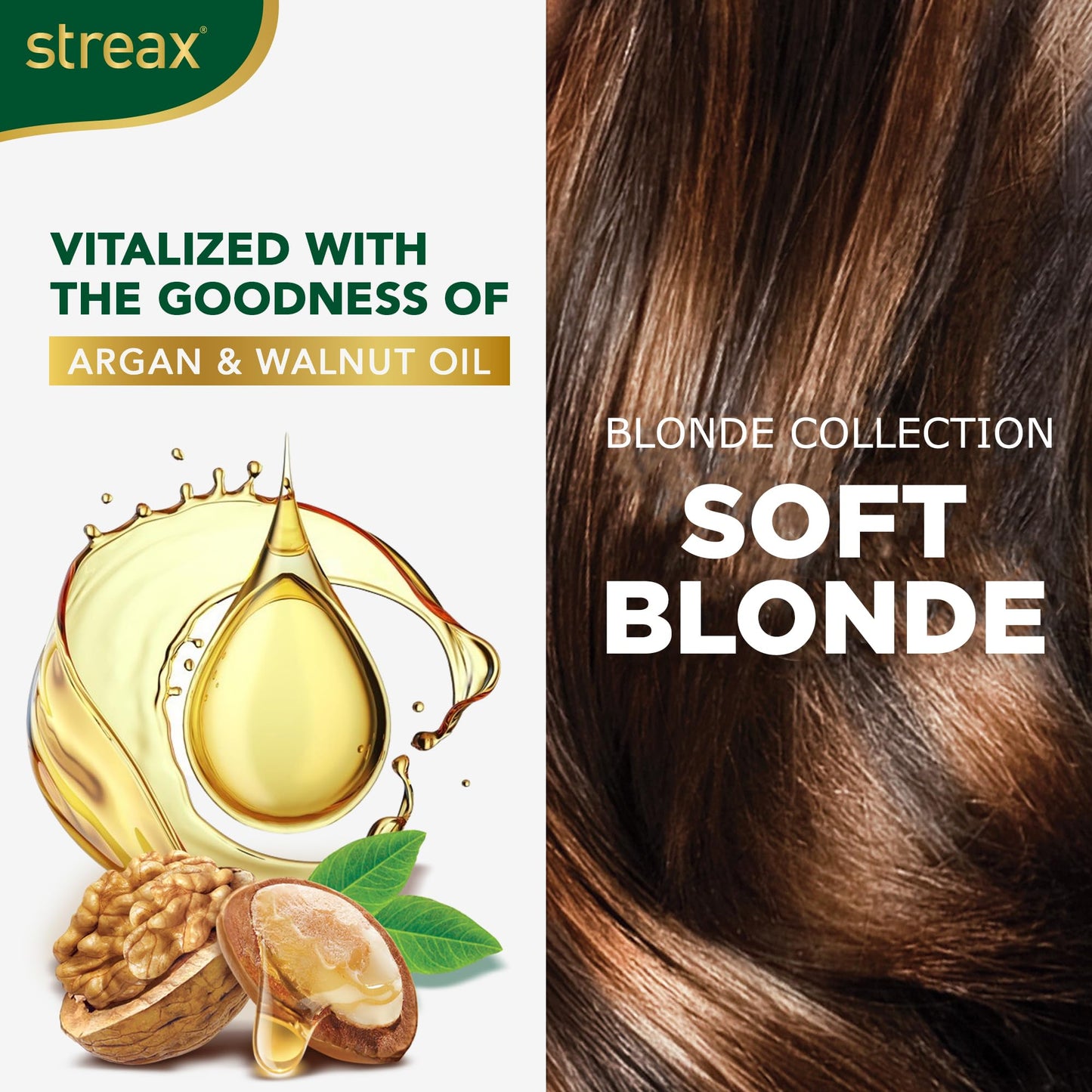 Streax Ultralights Hair Highlighting Kit Enriched with Argan & Walnut Oil - Soft Blonde - 2.10 fl Oz (60gr.)