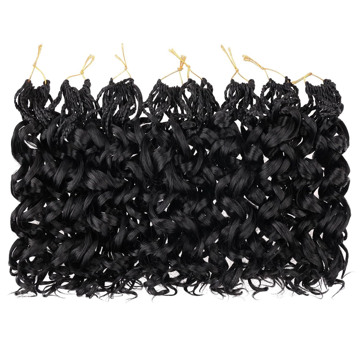 10 Inch Ombre Honey Blonde Gogo Curl Crochet Hair - 8 Packs Ocean Wave Short Curly Braids for Women & Kids