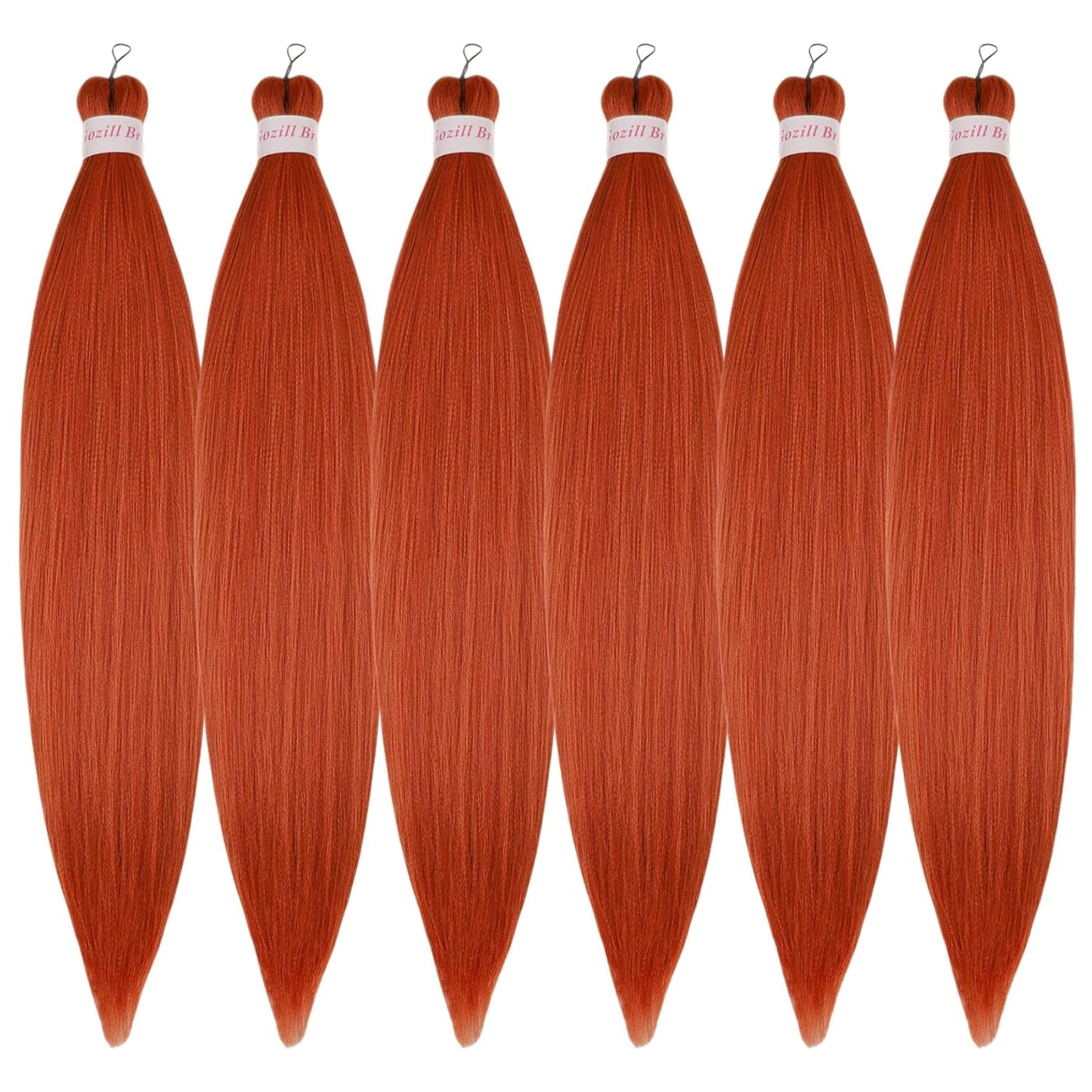 Ash Brown Pre-Stretched Knotless Braiding Hair Extensions - 6 Packs Synthetic Box Braids